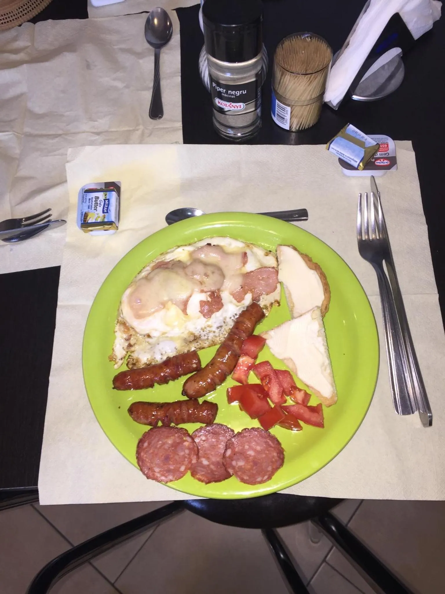 Continental breakfast in Pensiunea Zbor