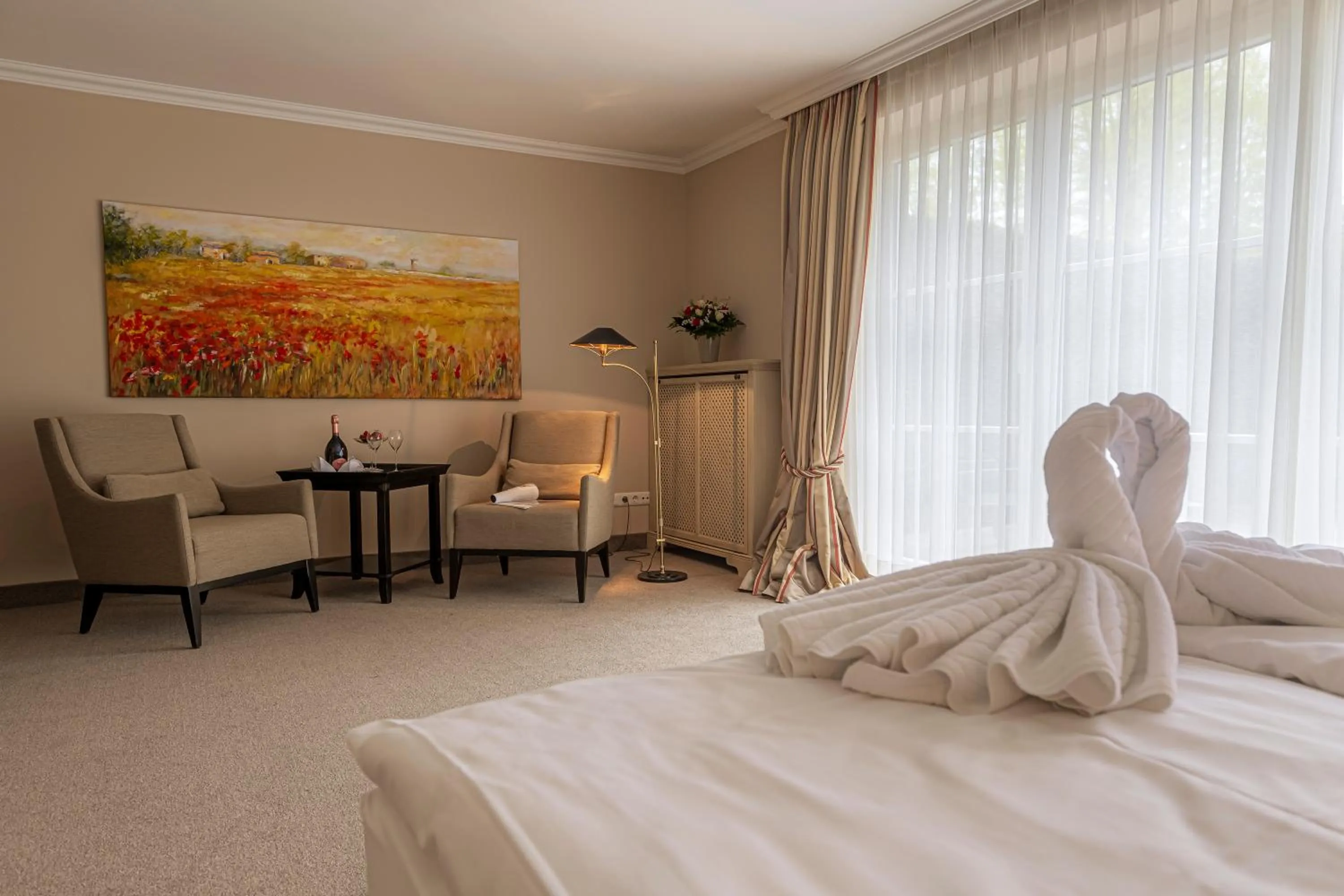 Decorative detail, Bed in Strandhotel Fontana