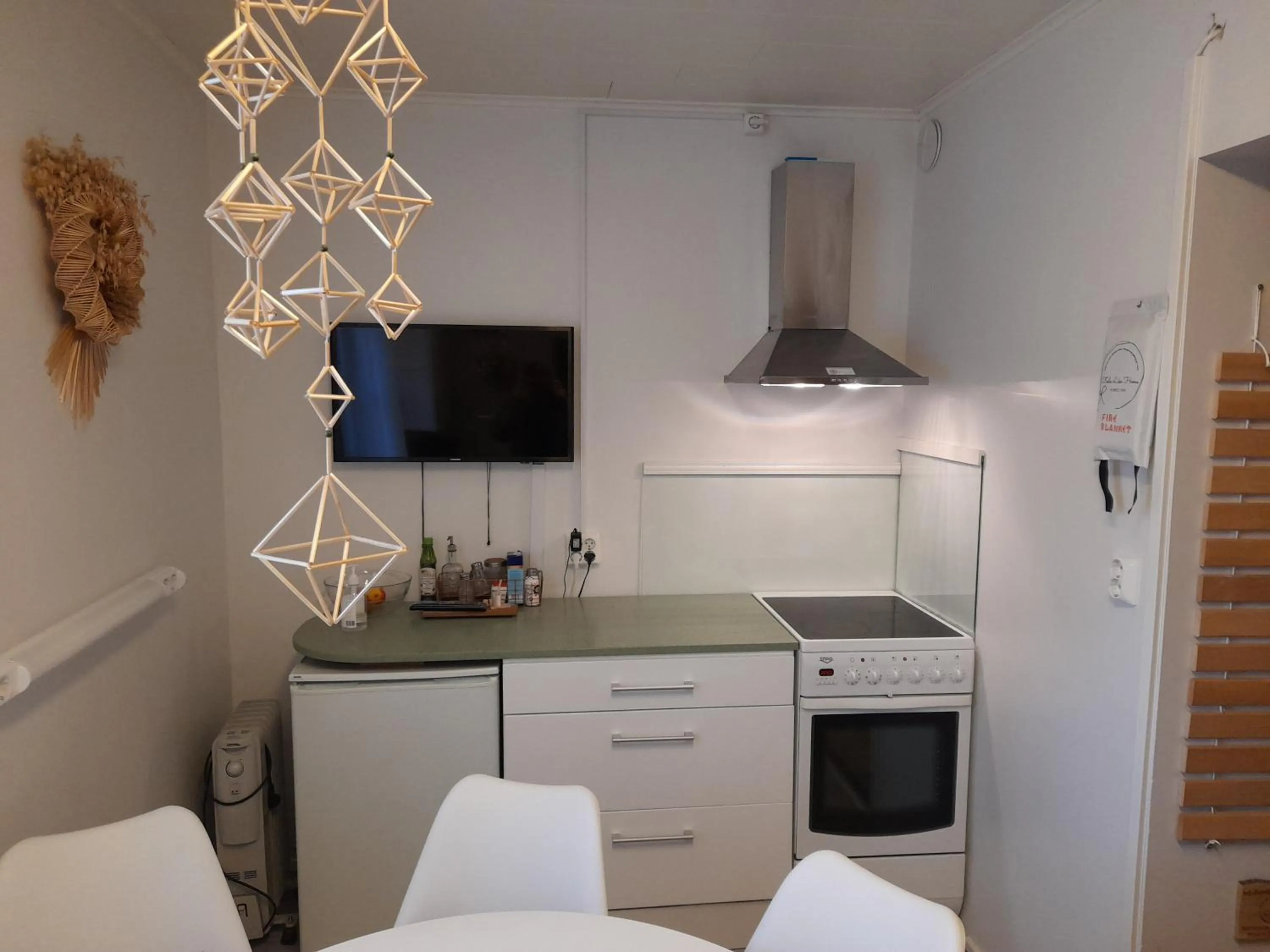 kitchen in LAURI Historical Log House Manor