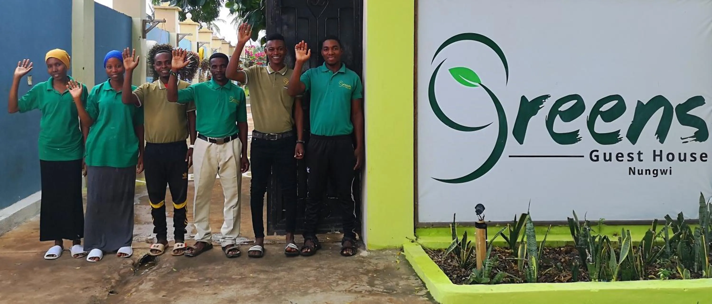 Staff in Green's Hostel Nungwi