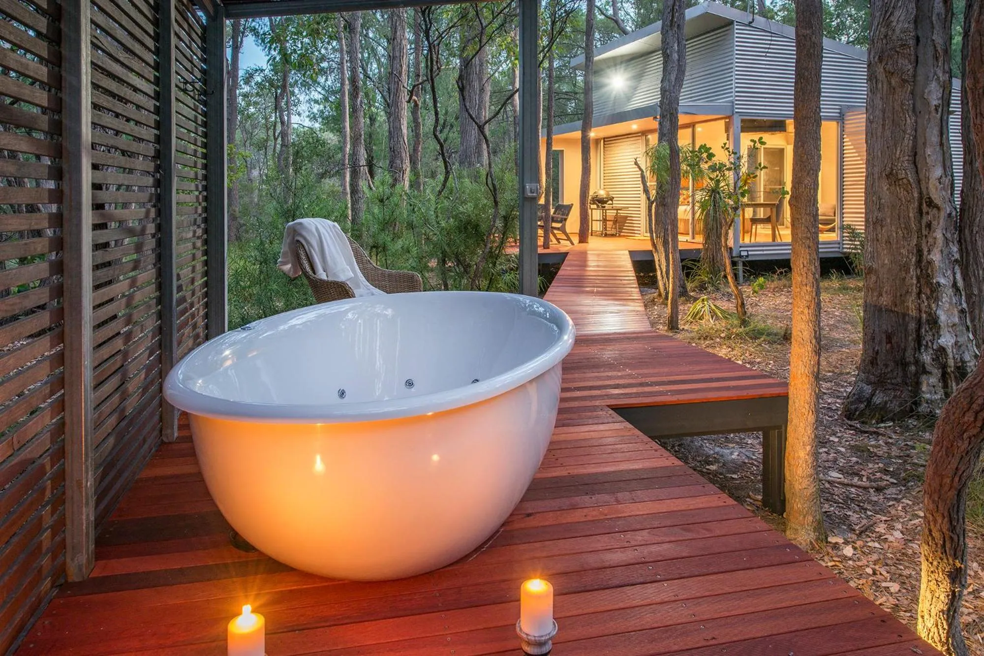 Open Air Bath in Hidden Valley Forest Retreat