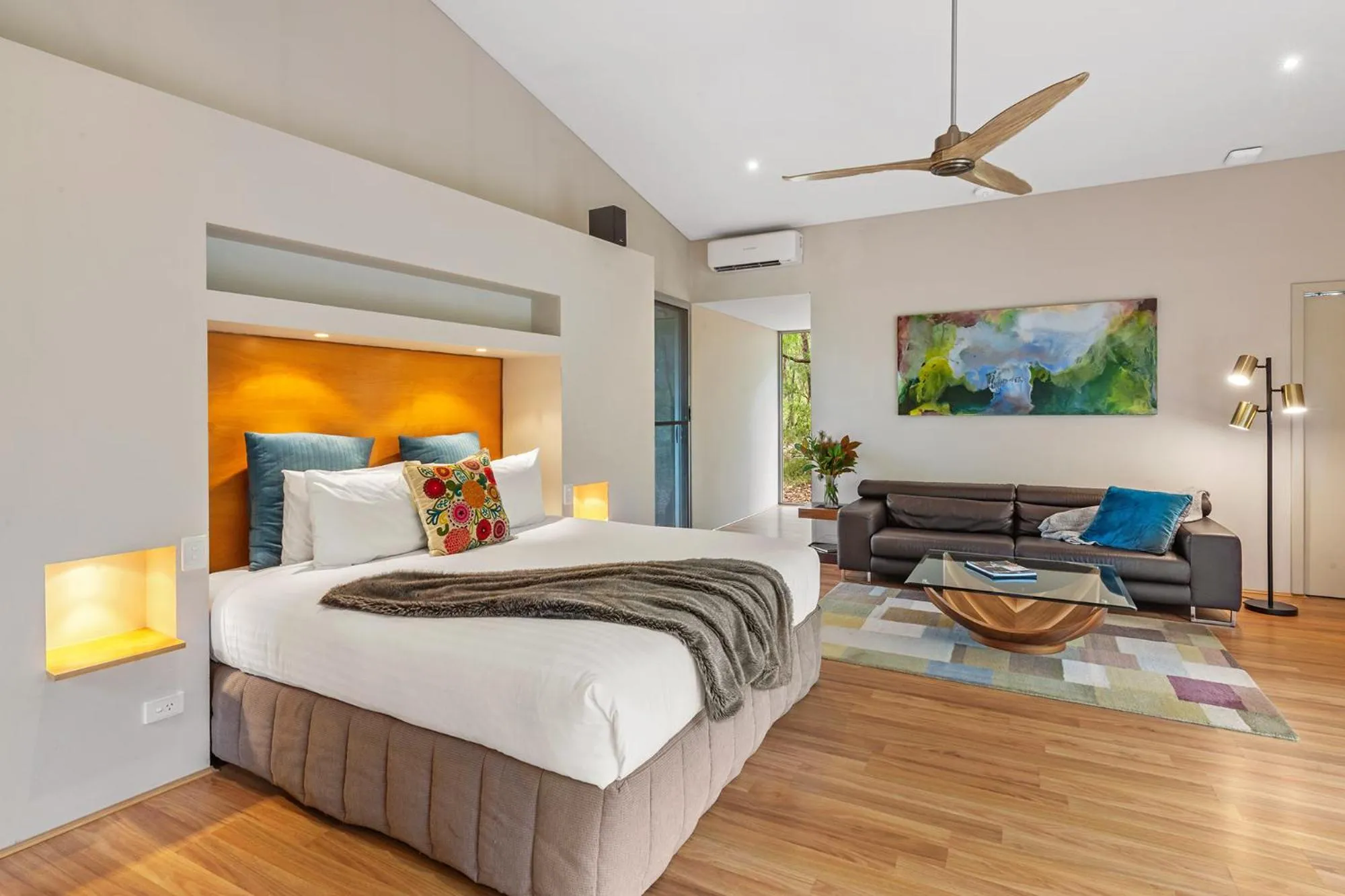 Bed in Hidden Valley Forest Retreat