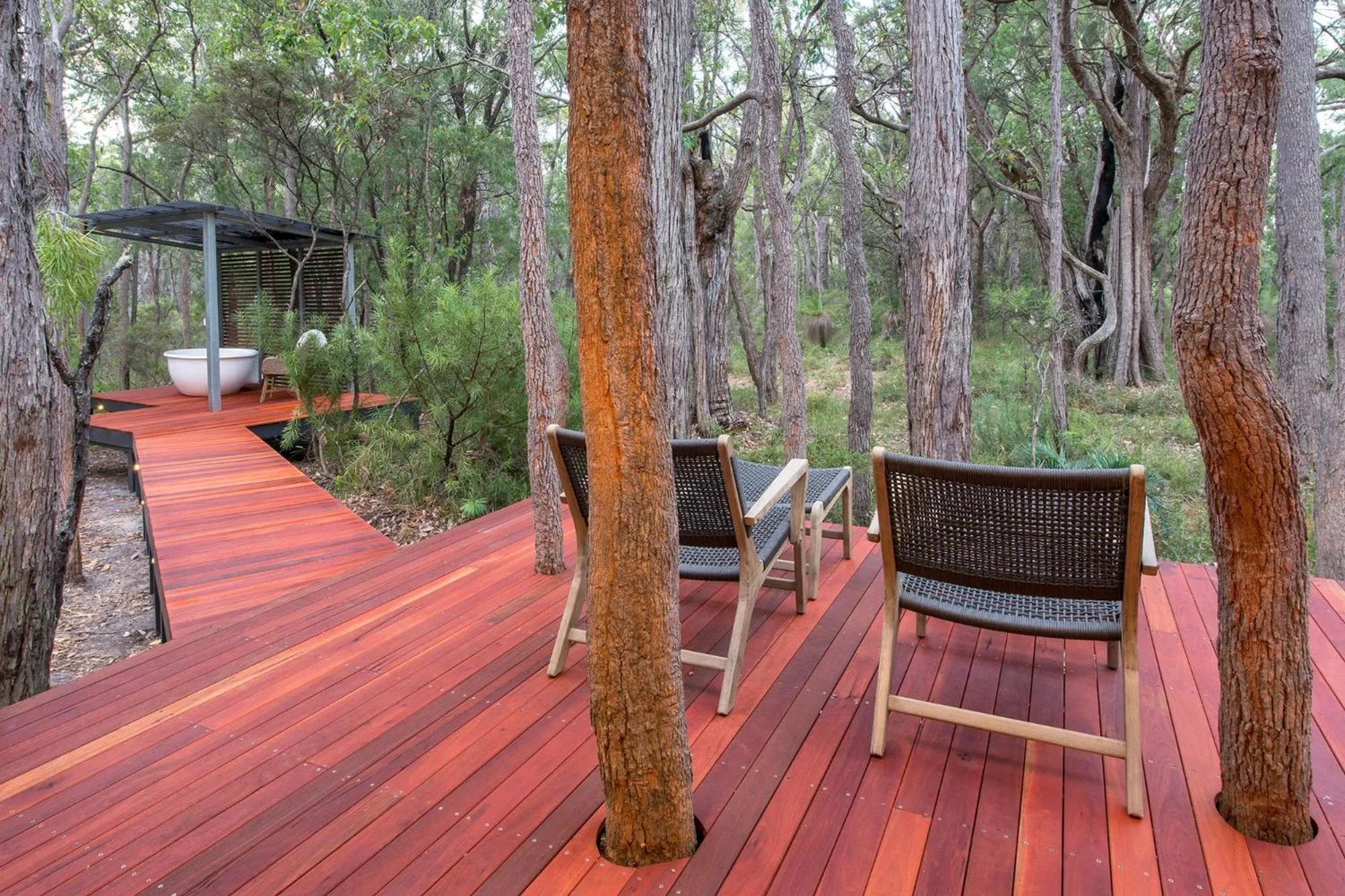 Open Air Bath in Hidden Valley Forest Retreat