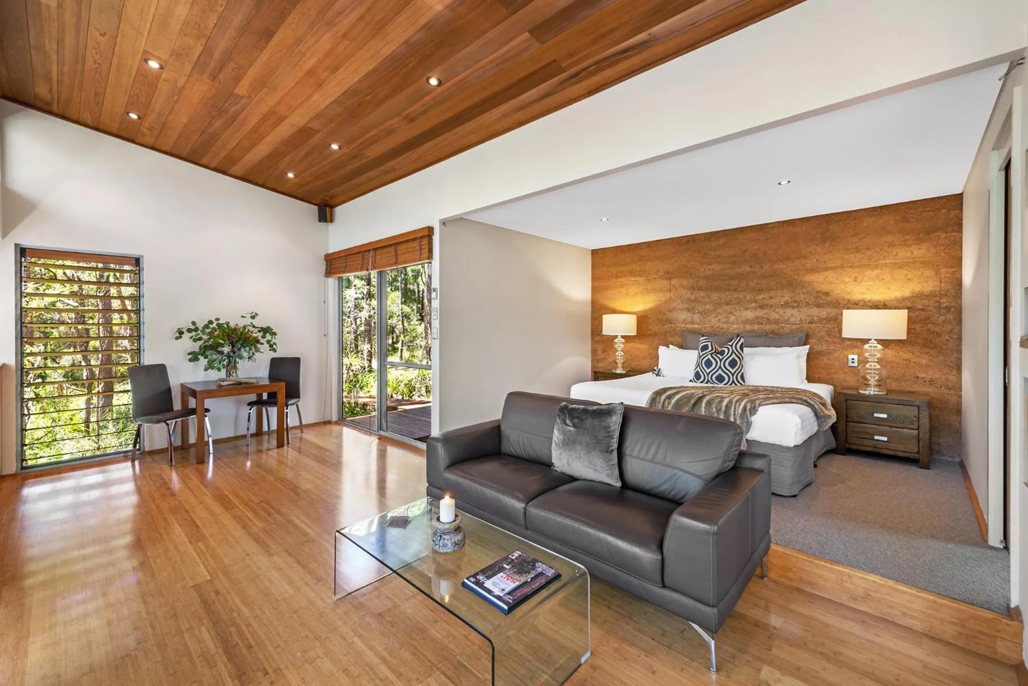 Bed in Hidden Valley Forest Retreat