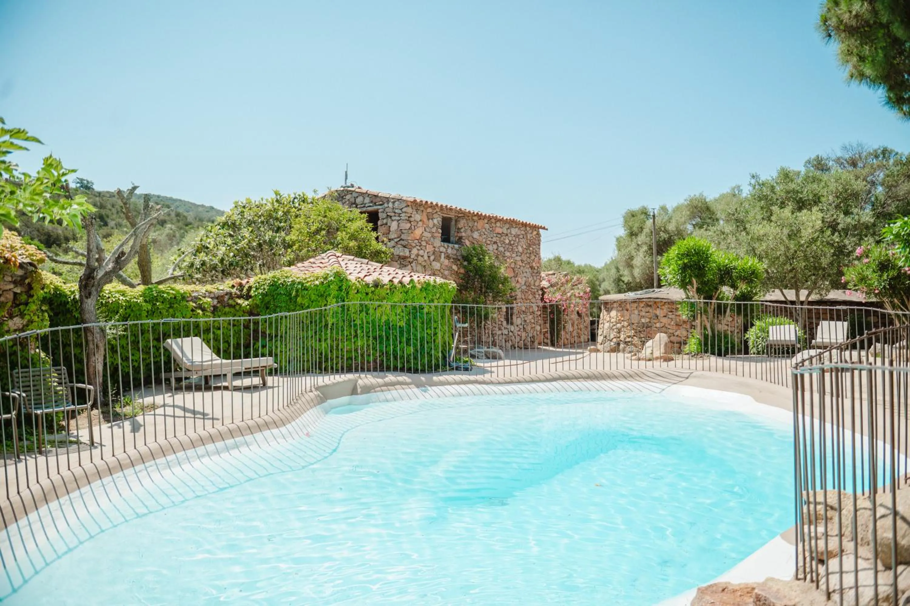 Pool view in Ranch Campo Palombaggia
