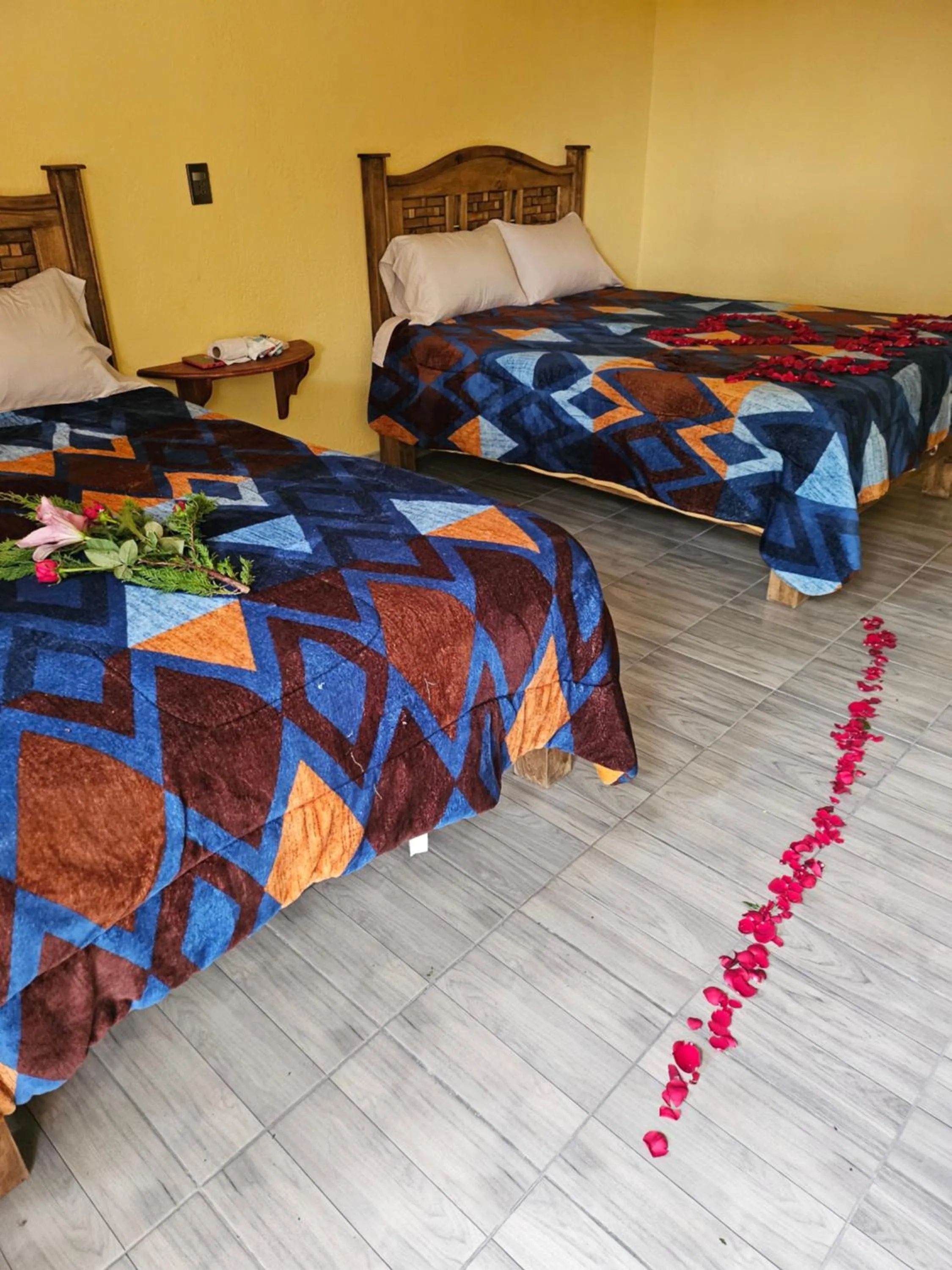 Bed in Hotel Villa Aurora