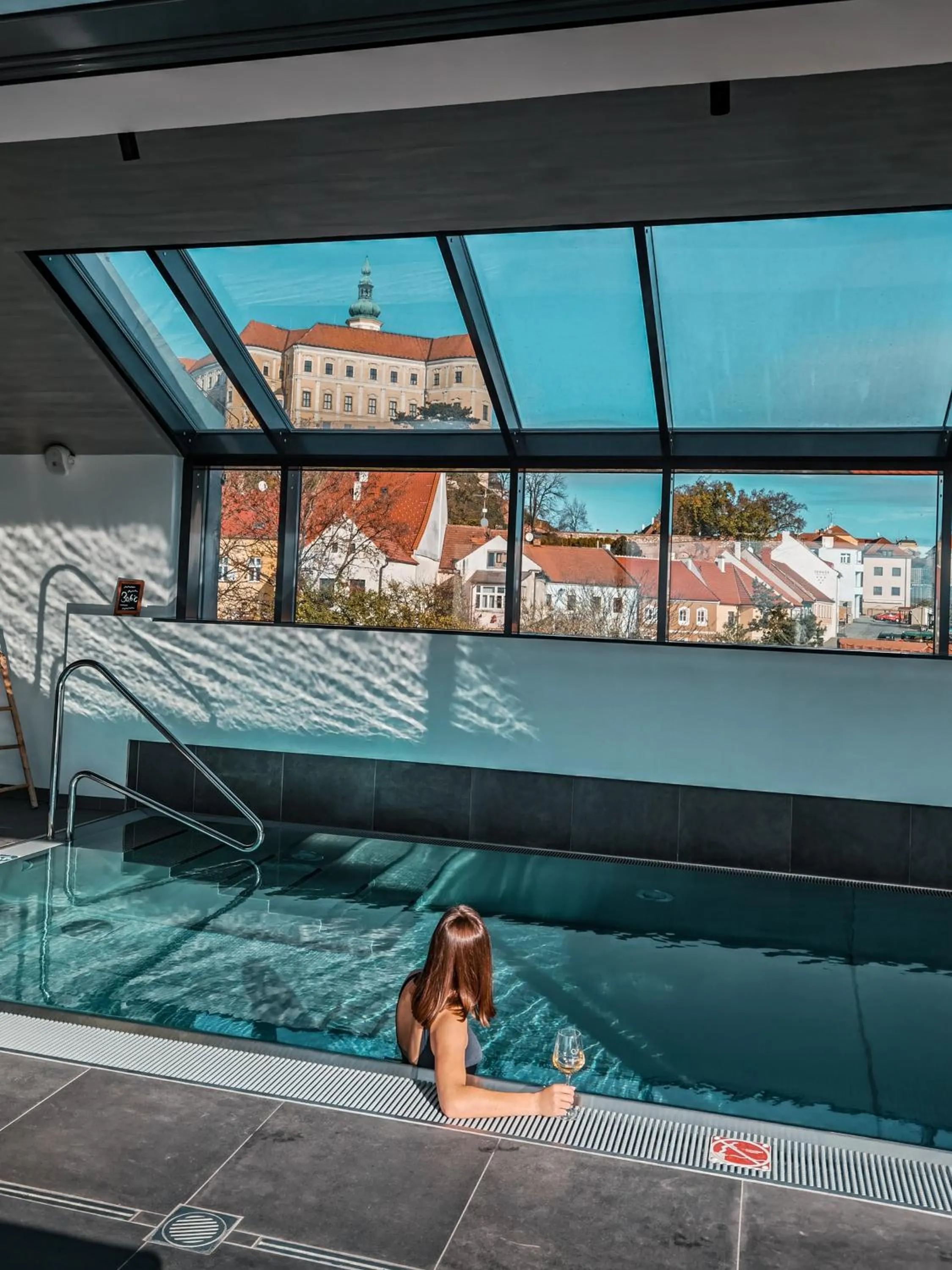 Pool view in Wellness Hotel Volarik
