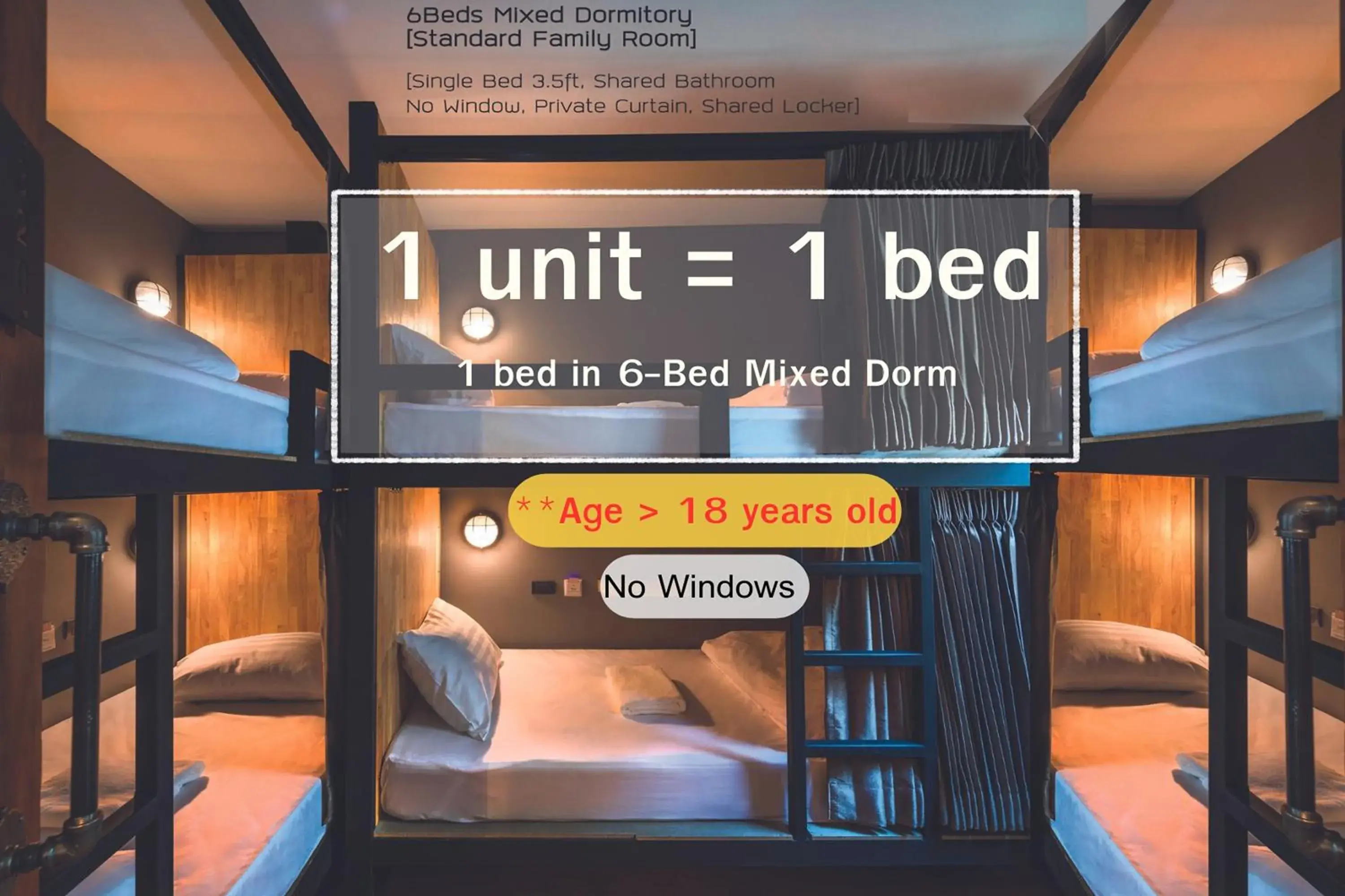 Bed in 6-Bed Mixed Dormitory Room in Timber Hostel Bed in 6-Bed Mixed Dormitory Room in Timber Hostel