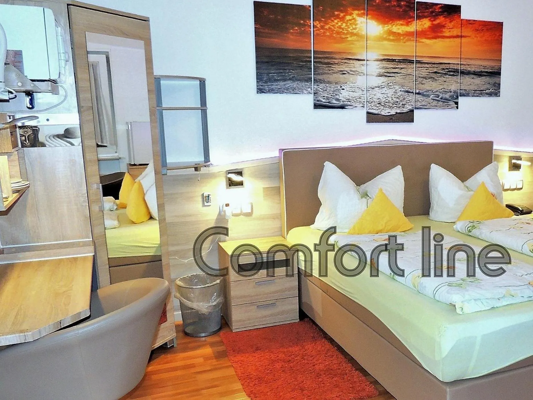 Bed in Hotel Garni Rodenbach