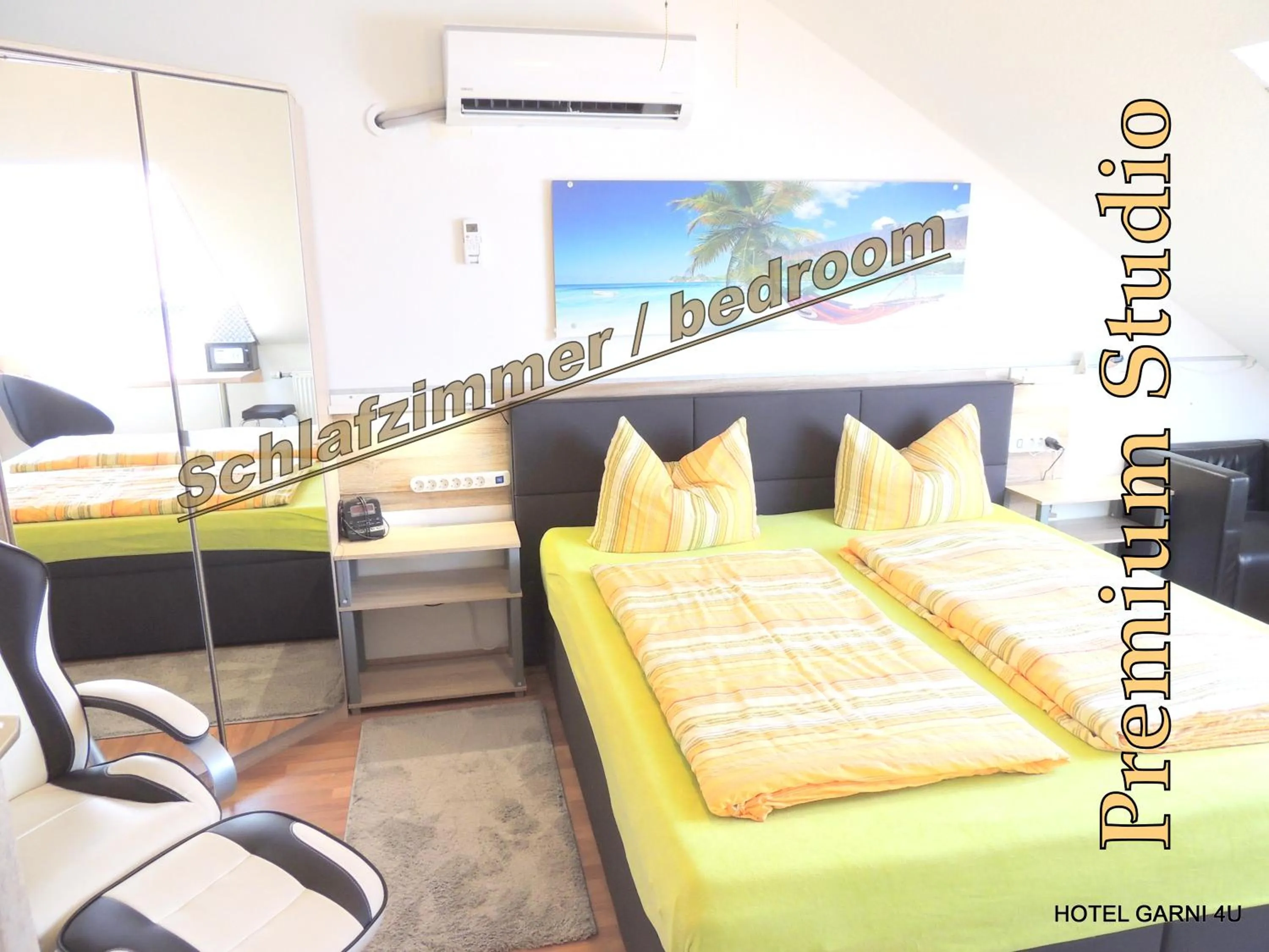 Bed in Hotel Garni Rodenbach