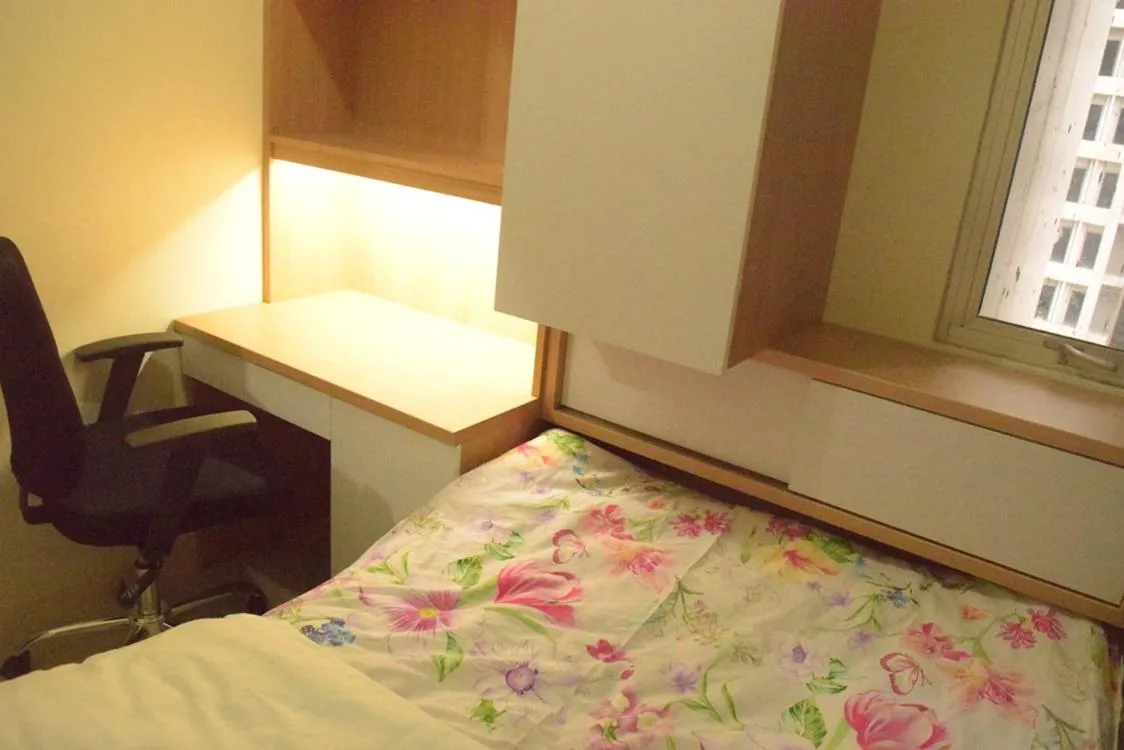 Decorative detail, Bed in Pakubuwono Terrace Apartment