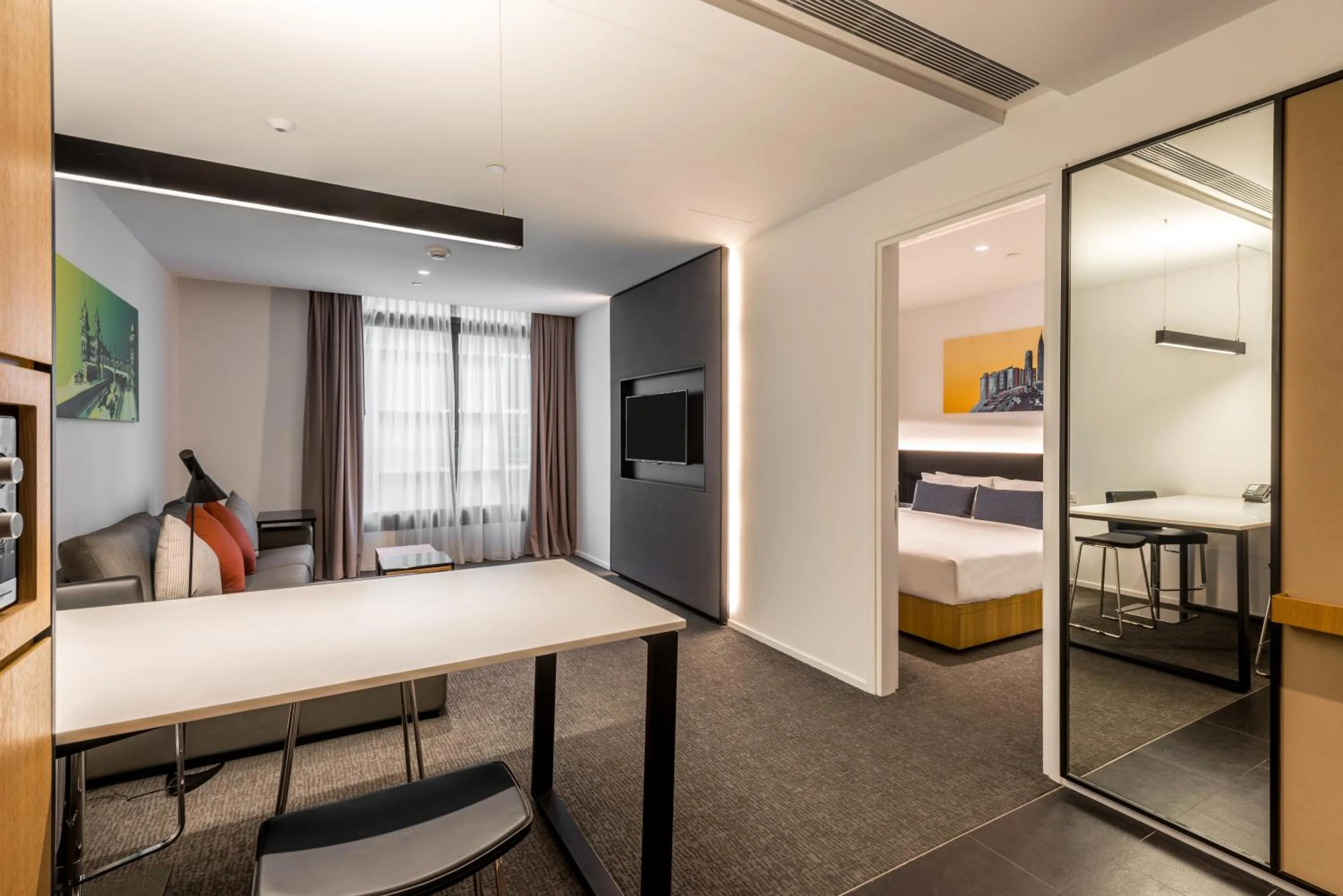 Living room, Bed in Hyatt House Kuala Lumpur, Mont Kiara