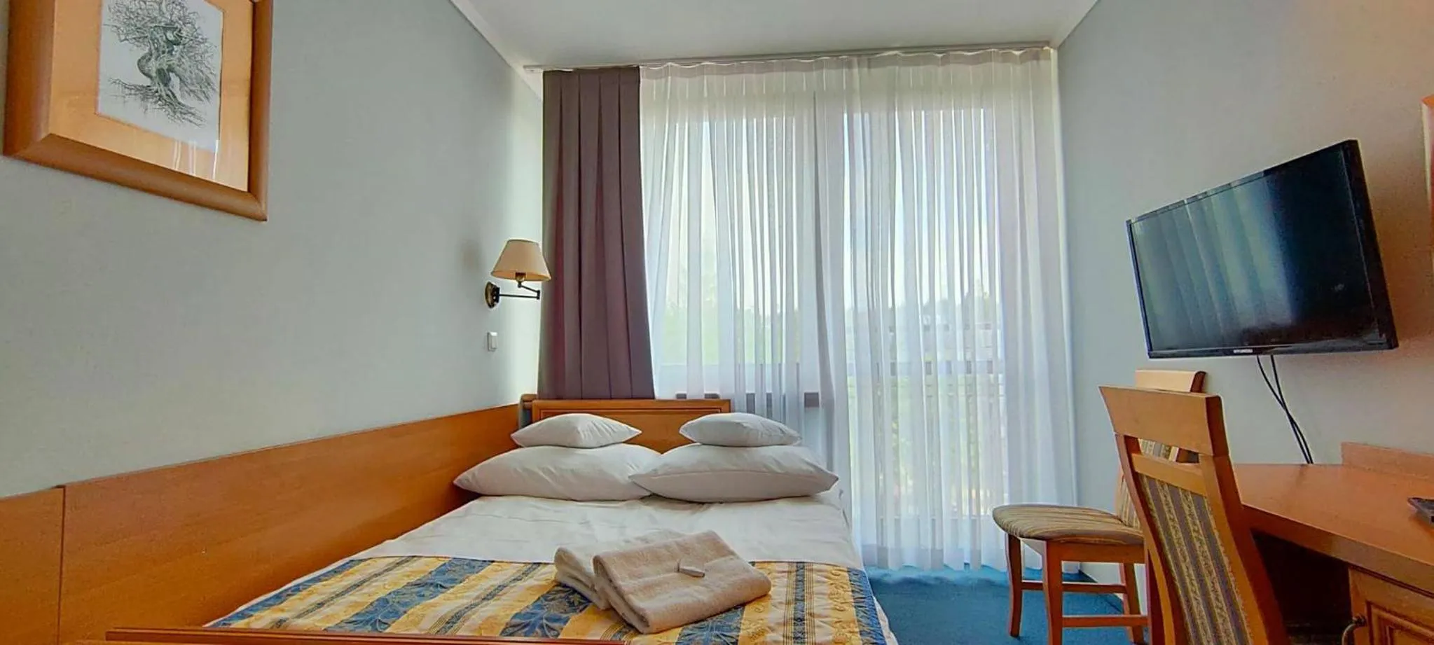 Photo of the whole room, Bed in Hyrny