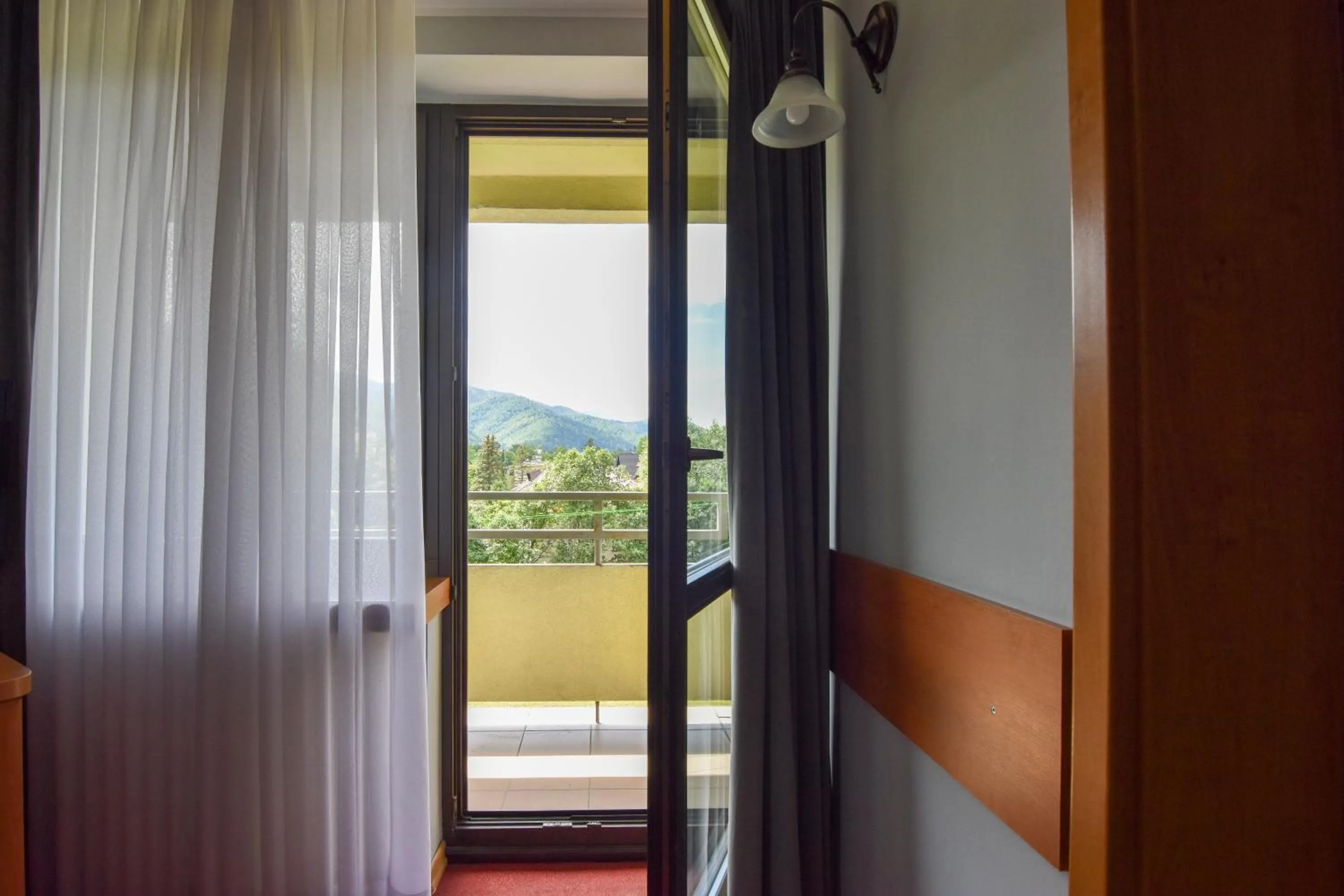 Garden view, Bed in Hyrny