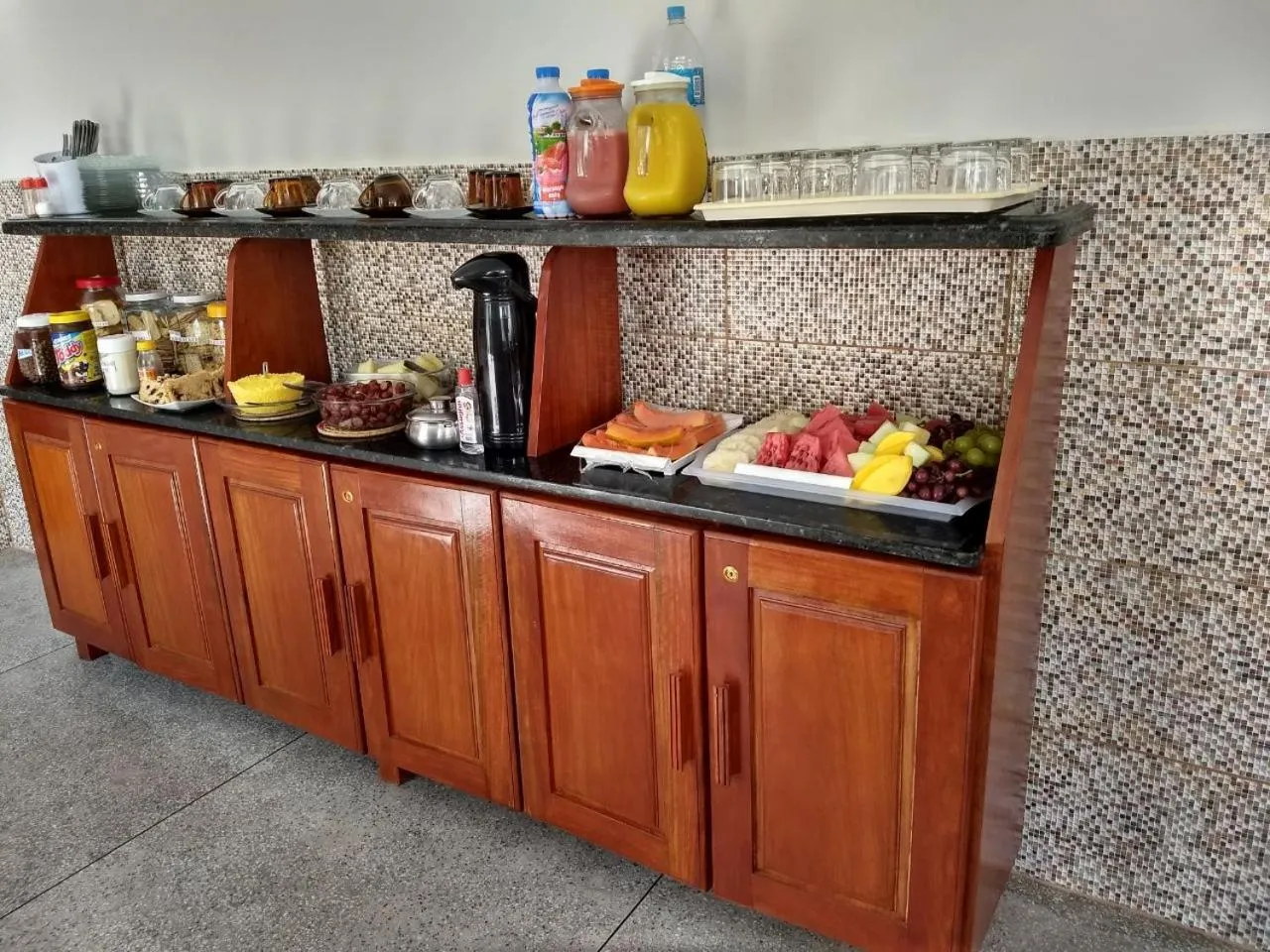 Food and drinks in Pousada do Gunga