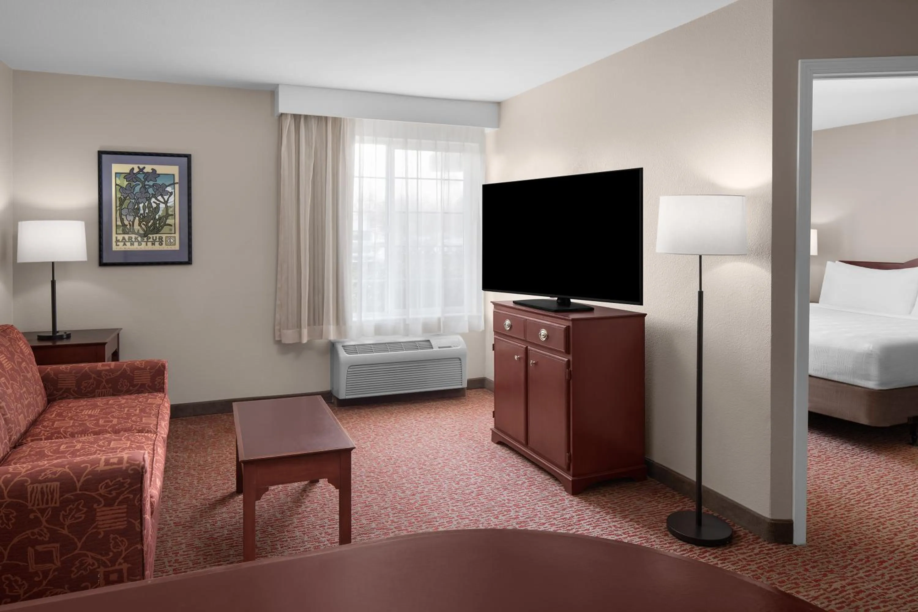 TV and multimedia, Bed in Larkspur Landing Extended Stay Suites Hillsboro