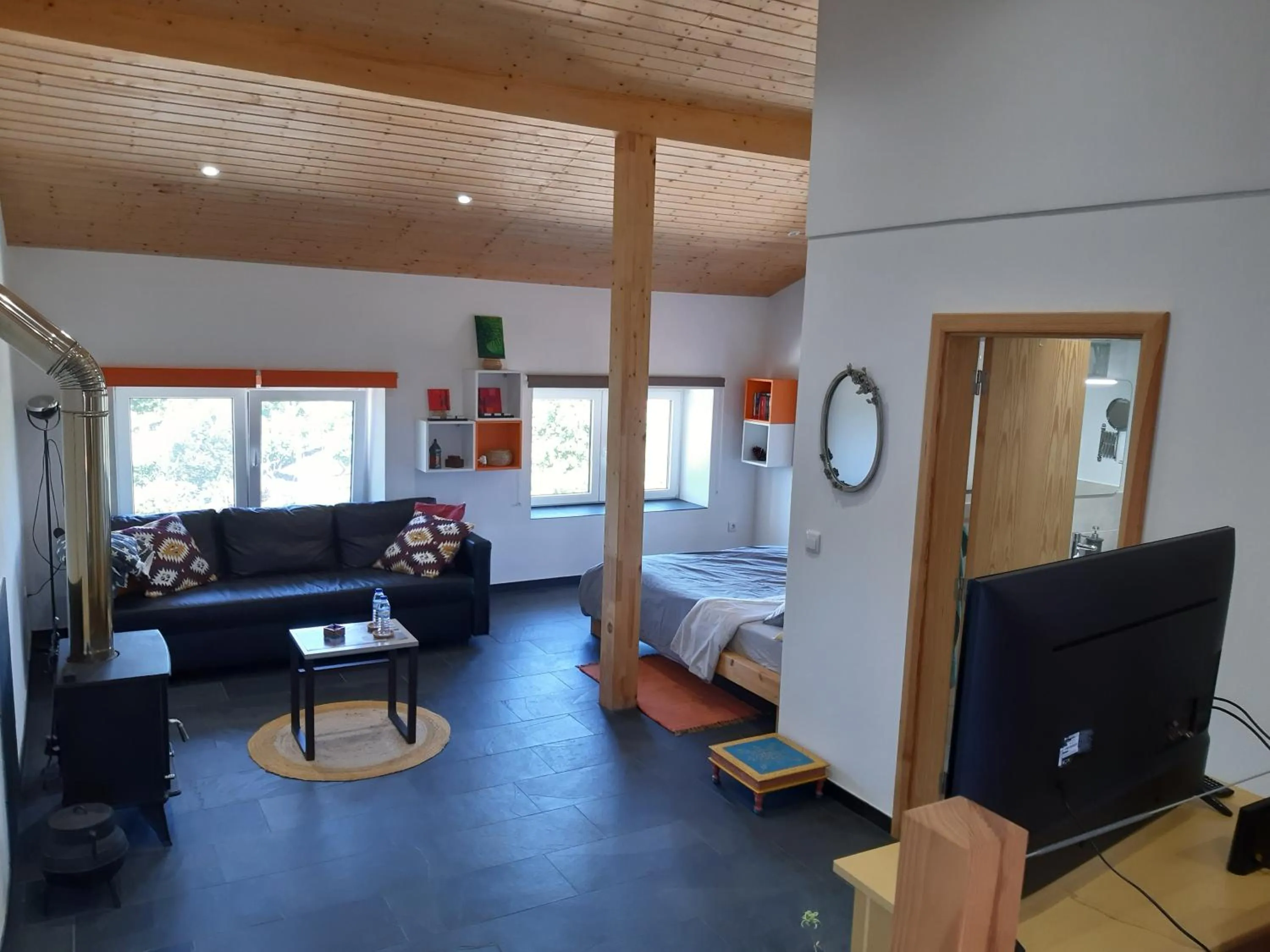 Living room, Bed in Quinta Quatro Ventos