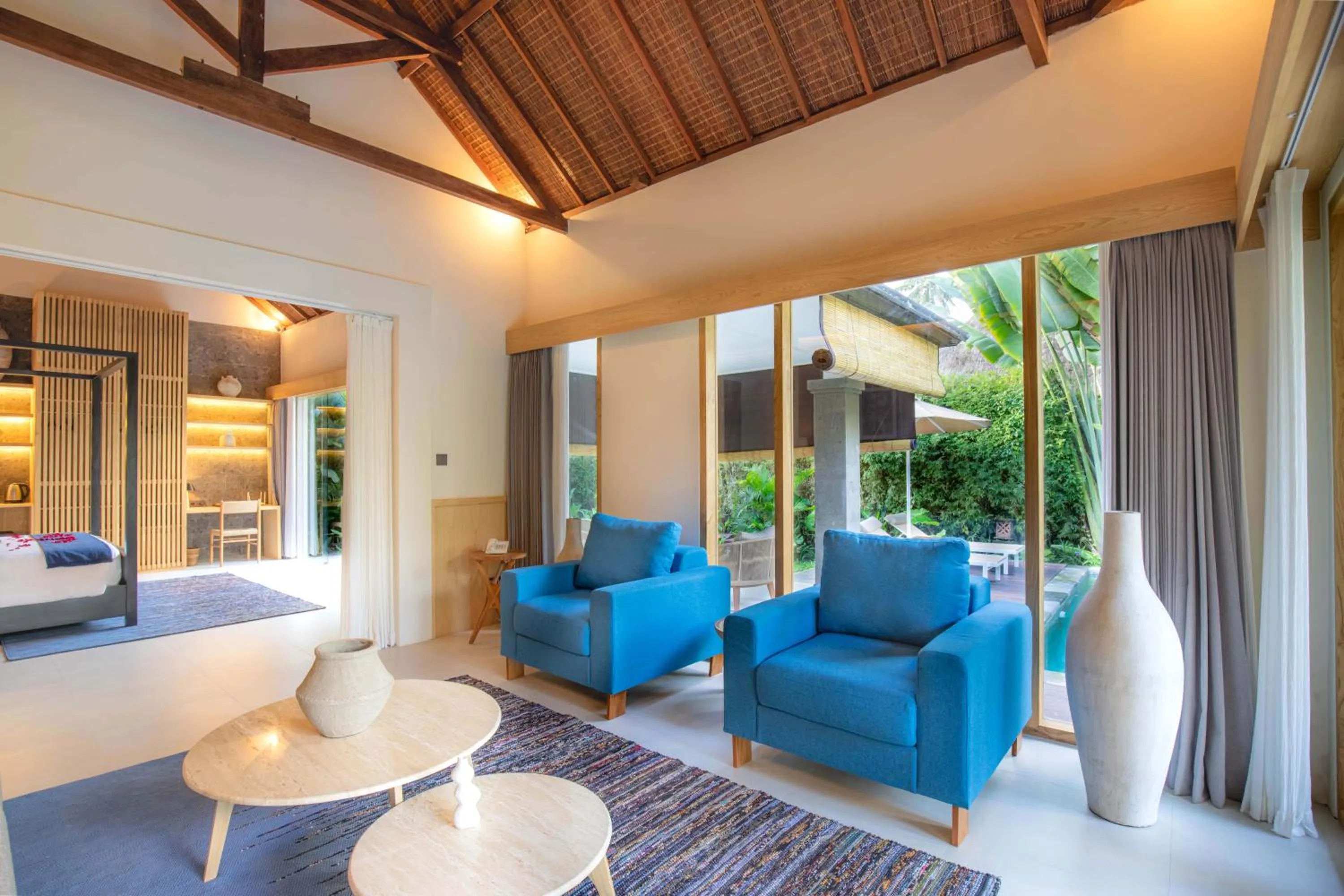 Living room in Suara Air Luxury Villa Ubud