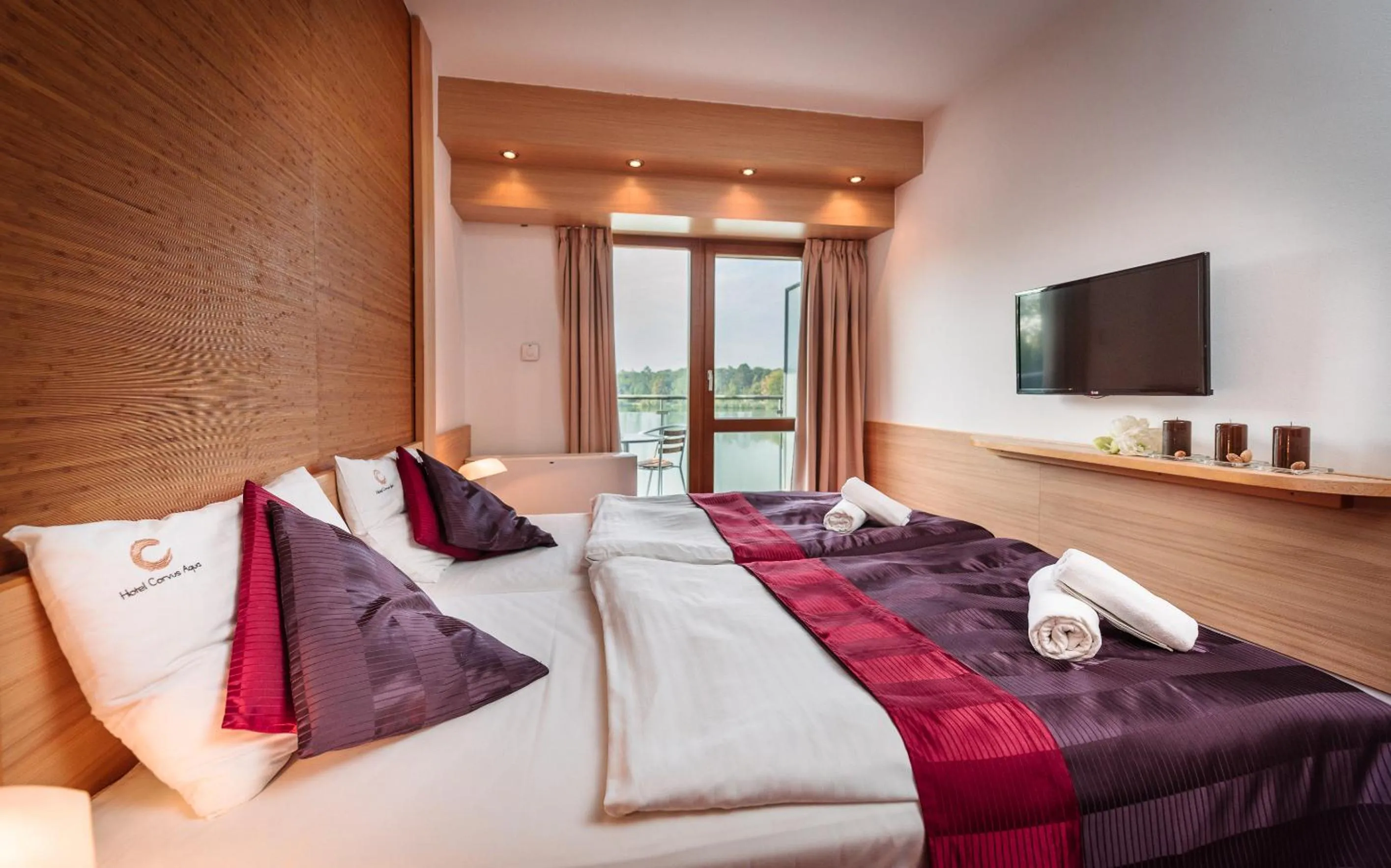 Bed in Hotel Corvus Aqua