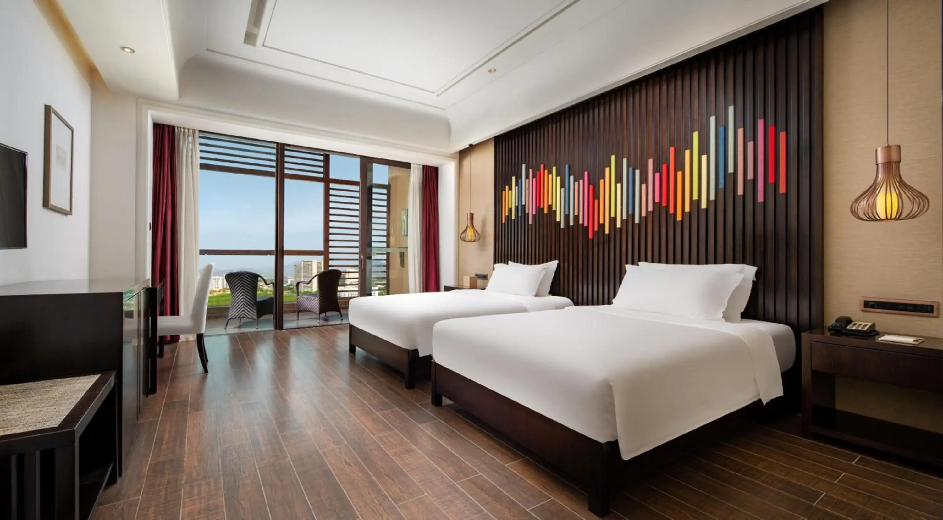 Double or Twin Room with City View in Mangrove Tree Resort World Sanya Bay-Coconut Double or Twin Room with City View in Mangrove Tree Resort World Sanya Bay-Coconut