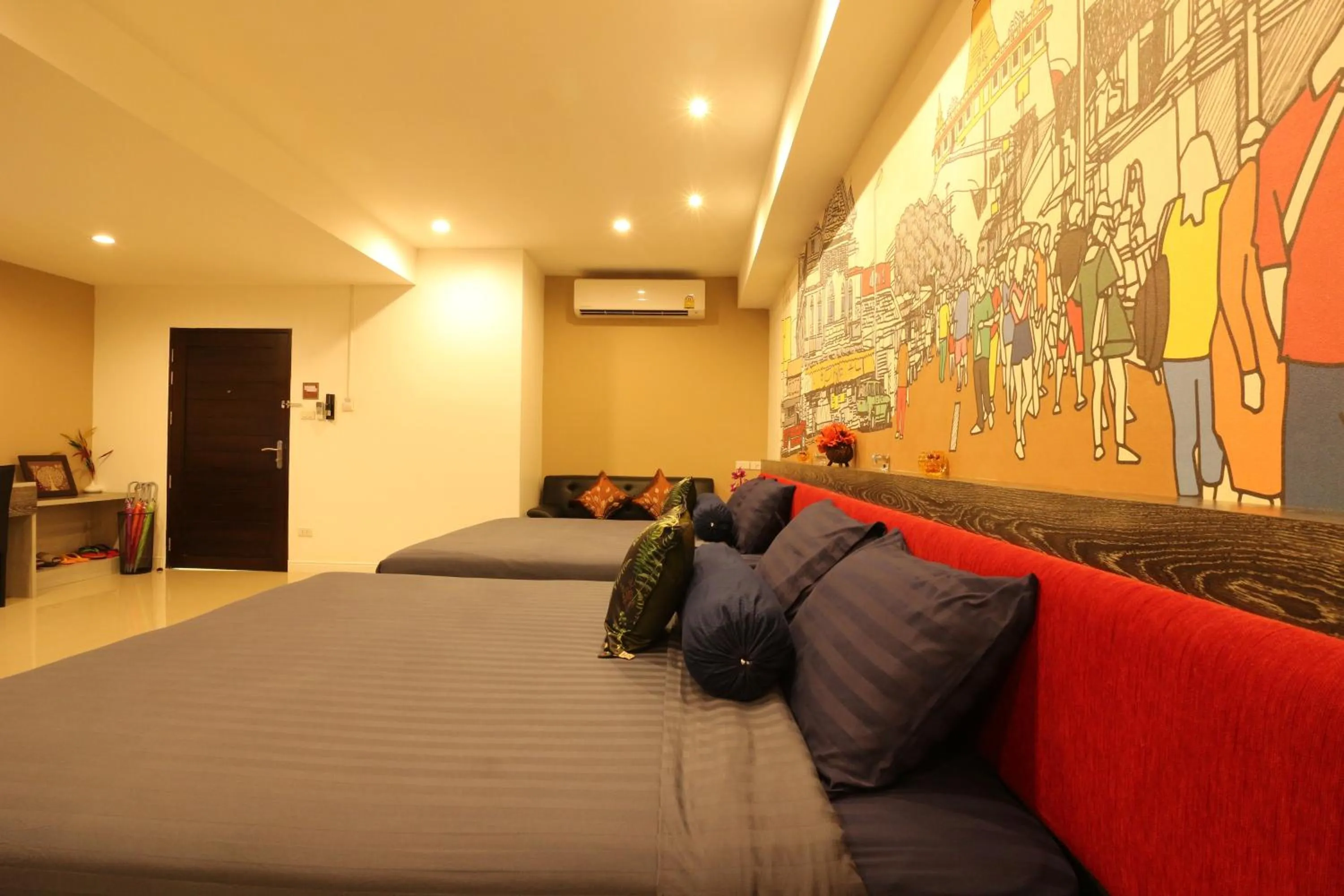 Bed in Serena Sathorn Suites