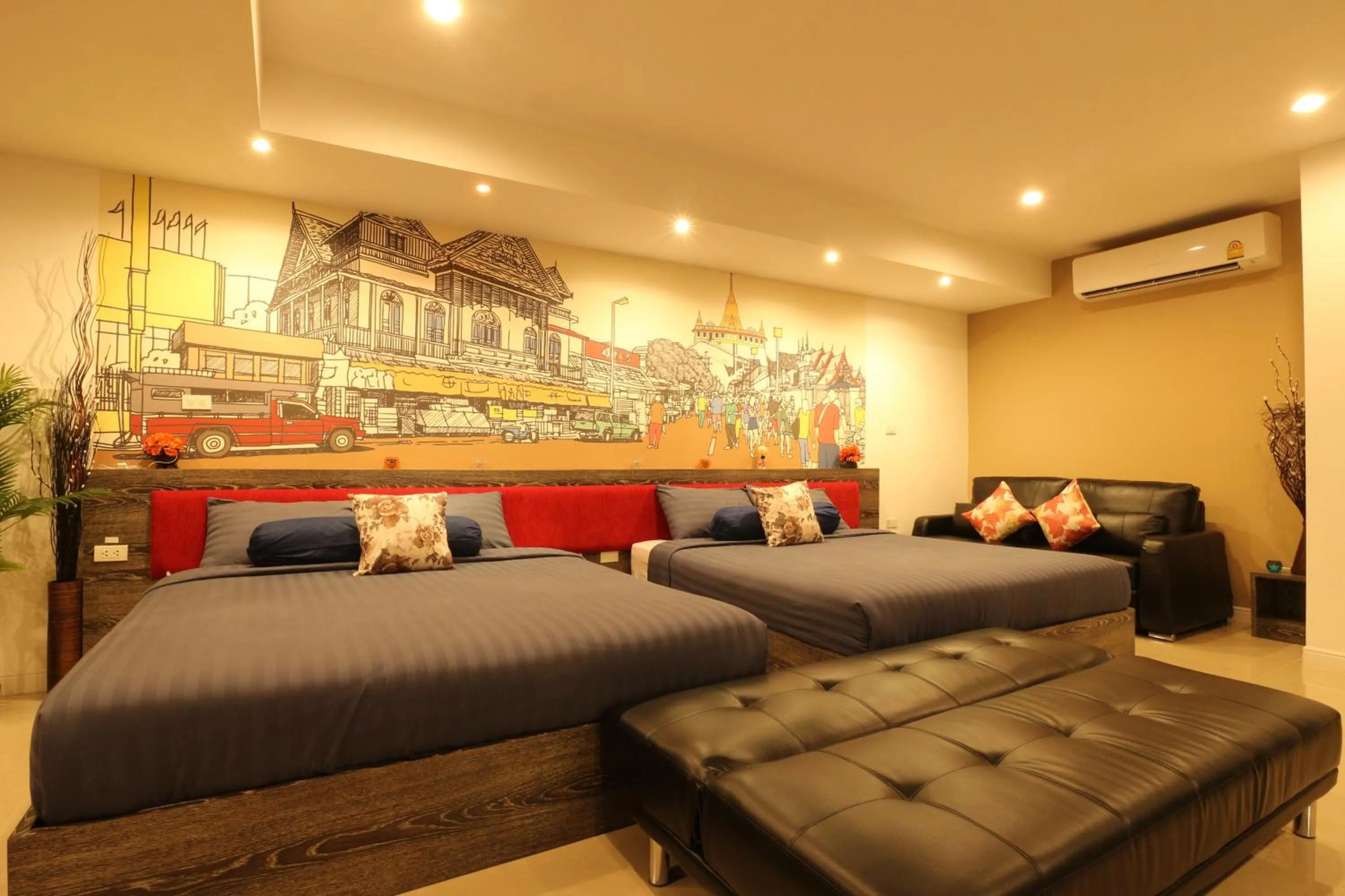 Bed in Serena Sathorn Suites