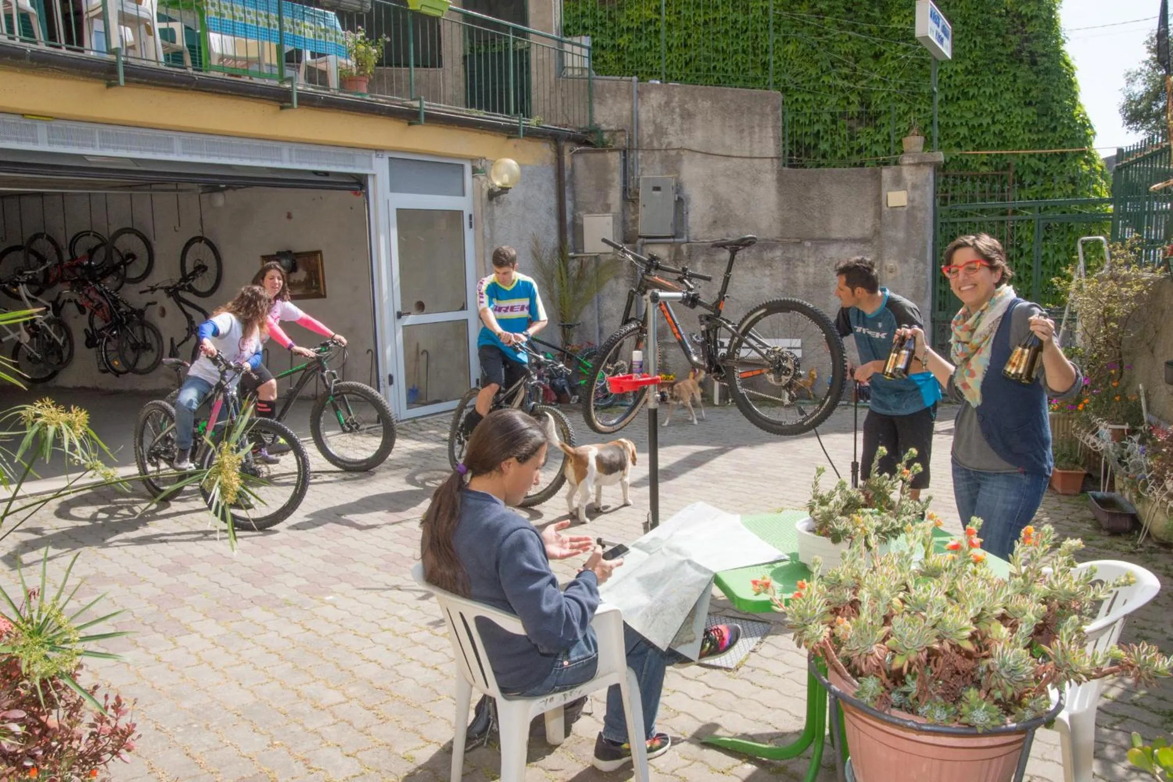 group of guests in Hotel Deutsche Familien