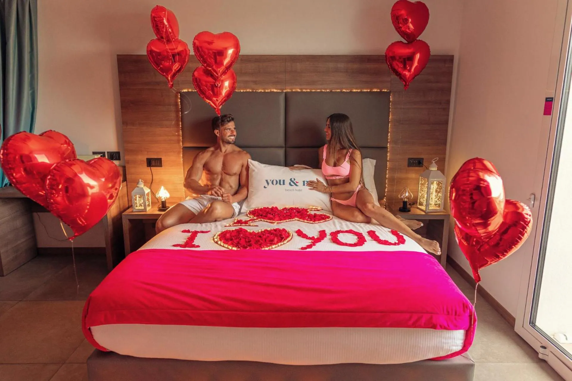 Photo of the whole room, Bed in You & Me Beach Hotel