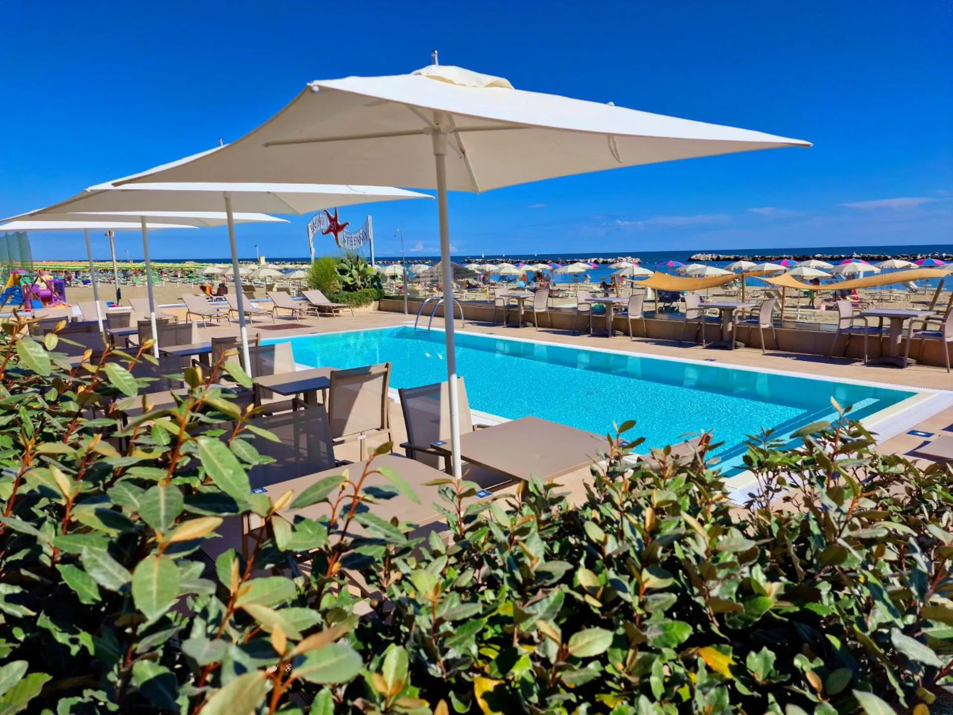 Pool view in You & Me Beach Hotel