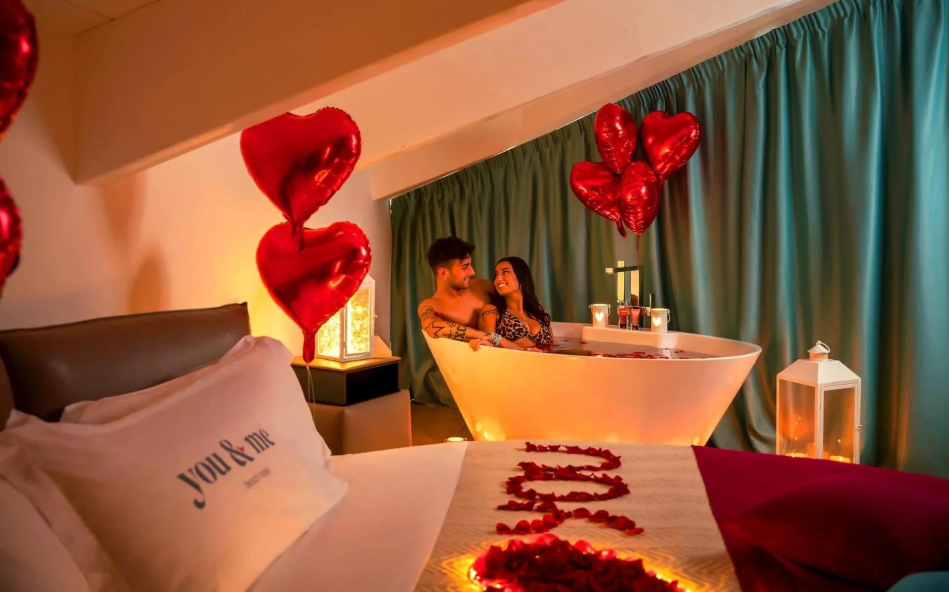 Bed in You & Me Beach Hotel