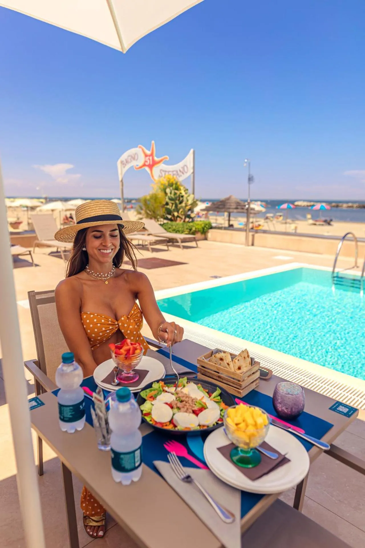 Pool view in You & Me Beach Hotel