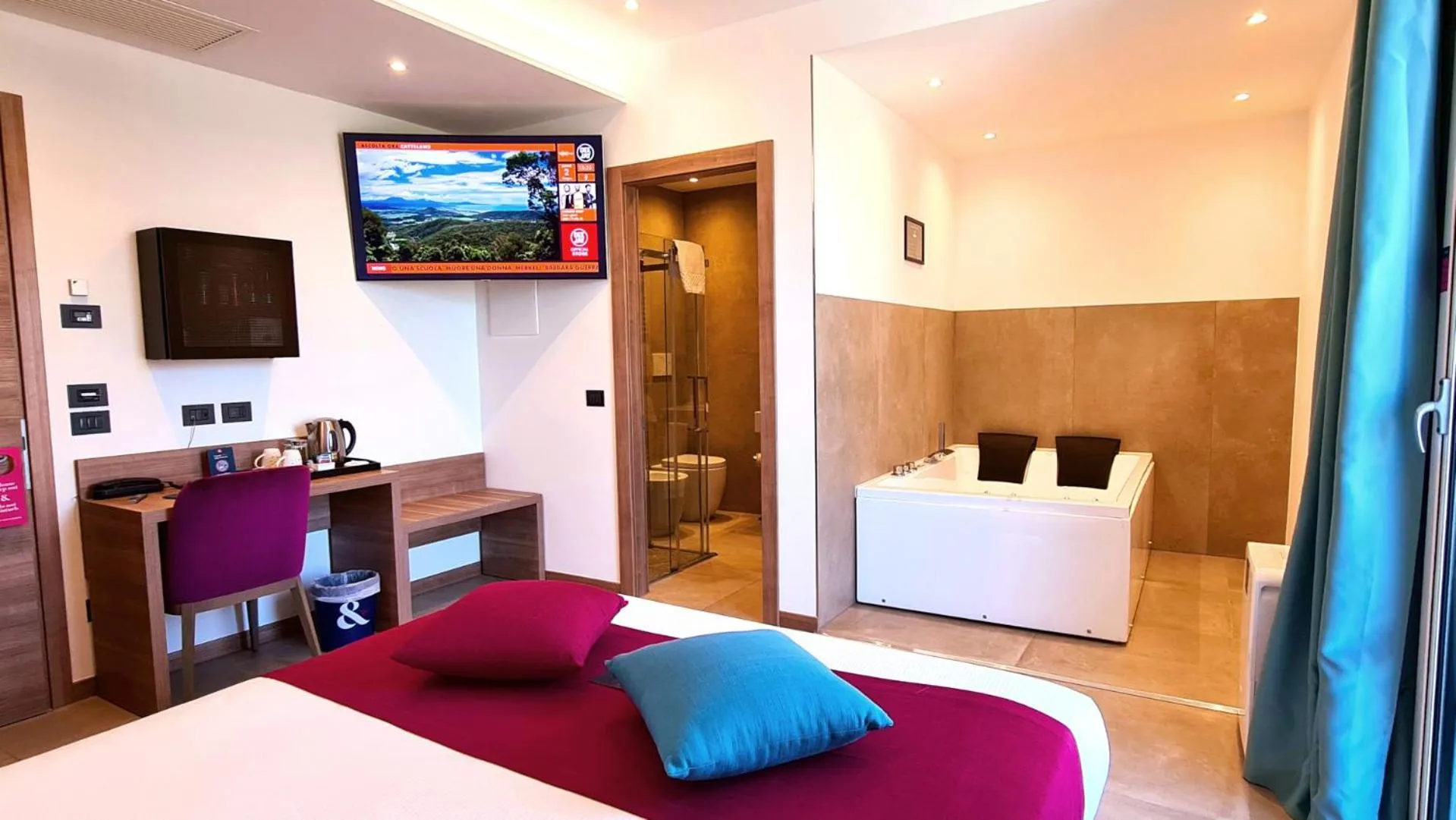 Bed in You & Me Beach Hotel