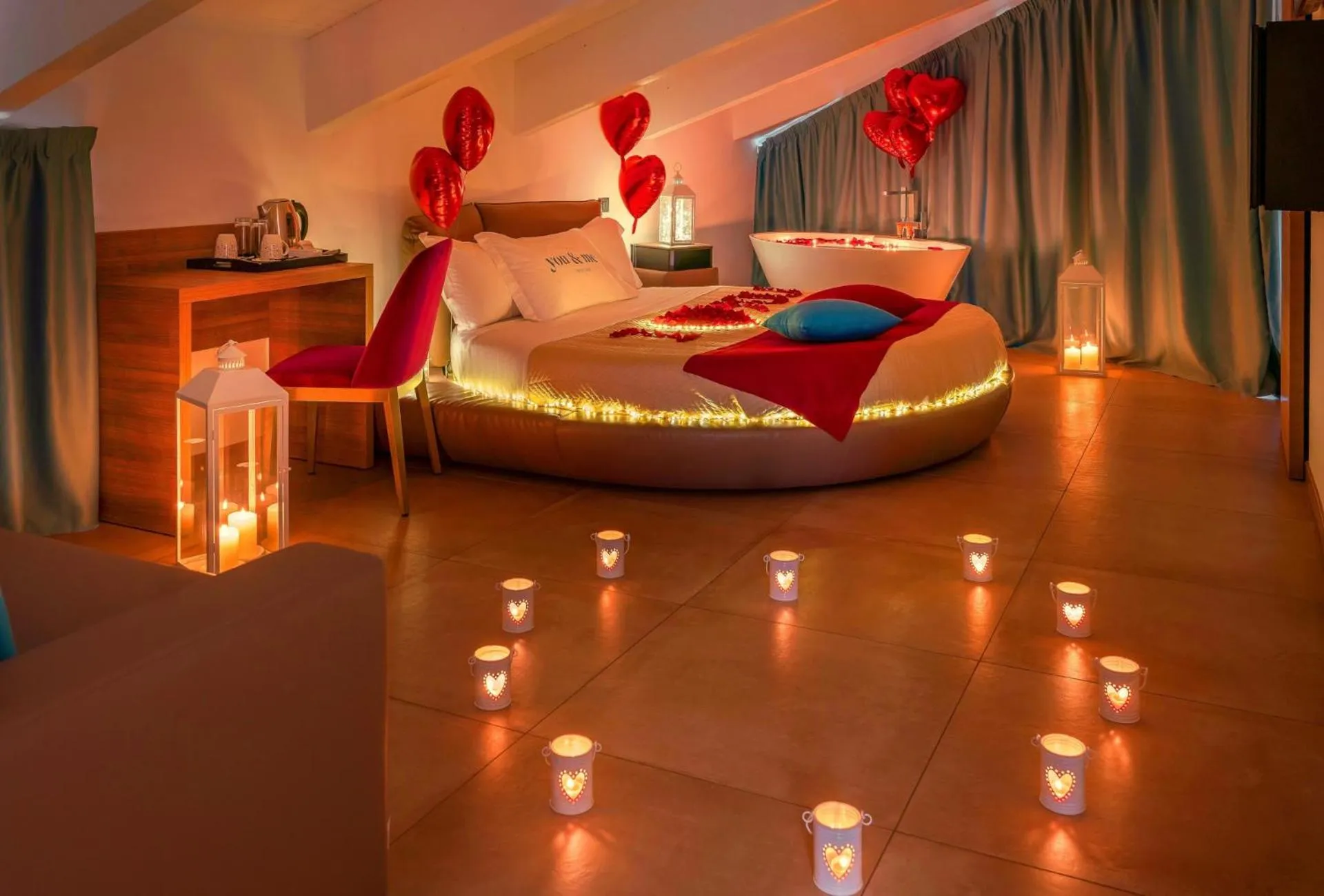 Bed in You & Me Beach Hotel