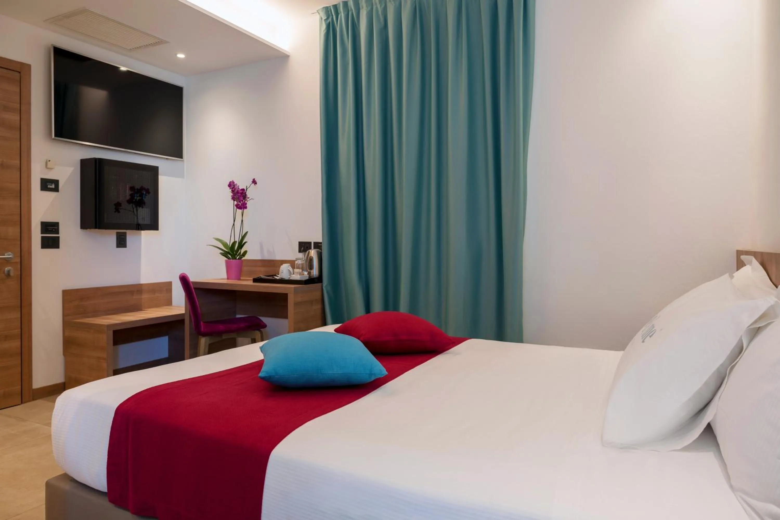 Bed in You & Me Beach Hotel