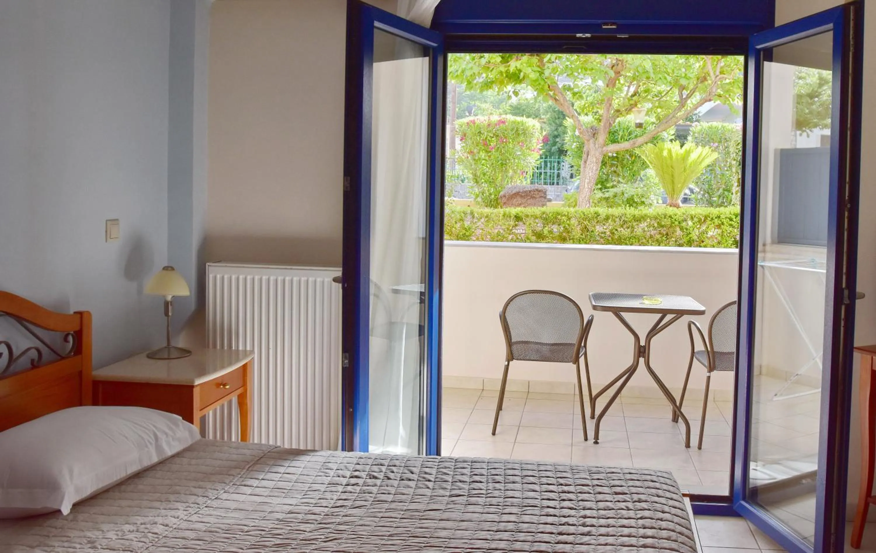 View (from property/room), Bed in Emporios Bay Hotel Chios