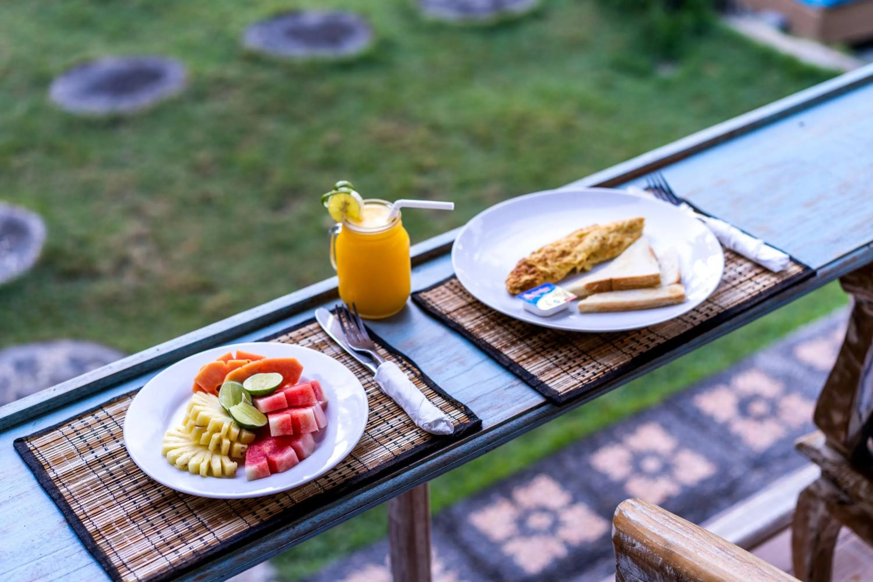 Asian breakfast in Song Lambung Beach Huts