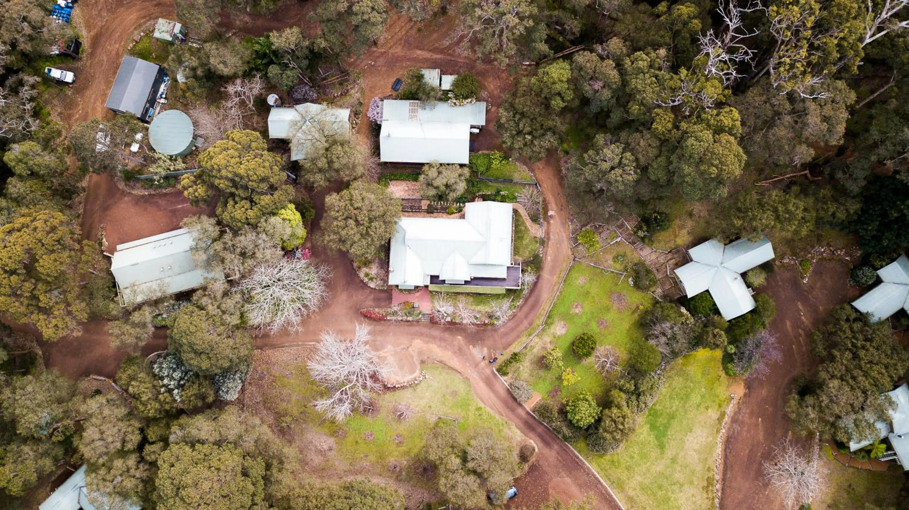 Bird's eye view in Riverglen Chalets