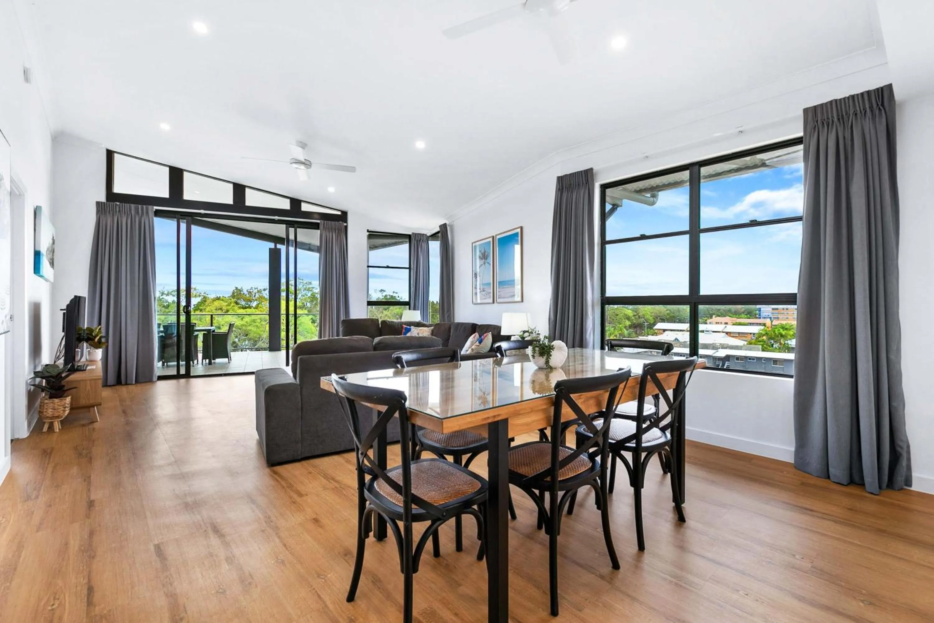 Dining area in The Bay Apartments
