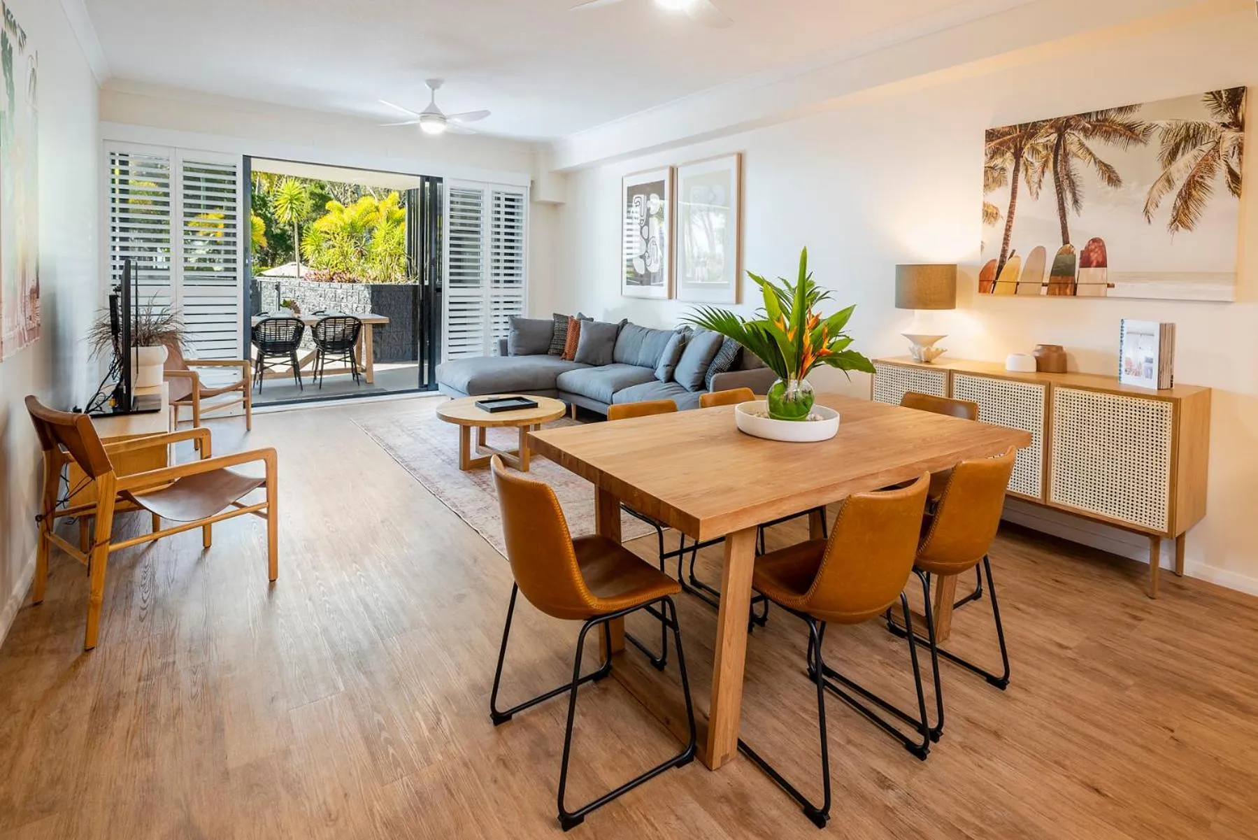 Dining area in The Bay Apartments