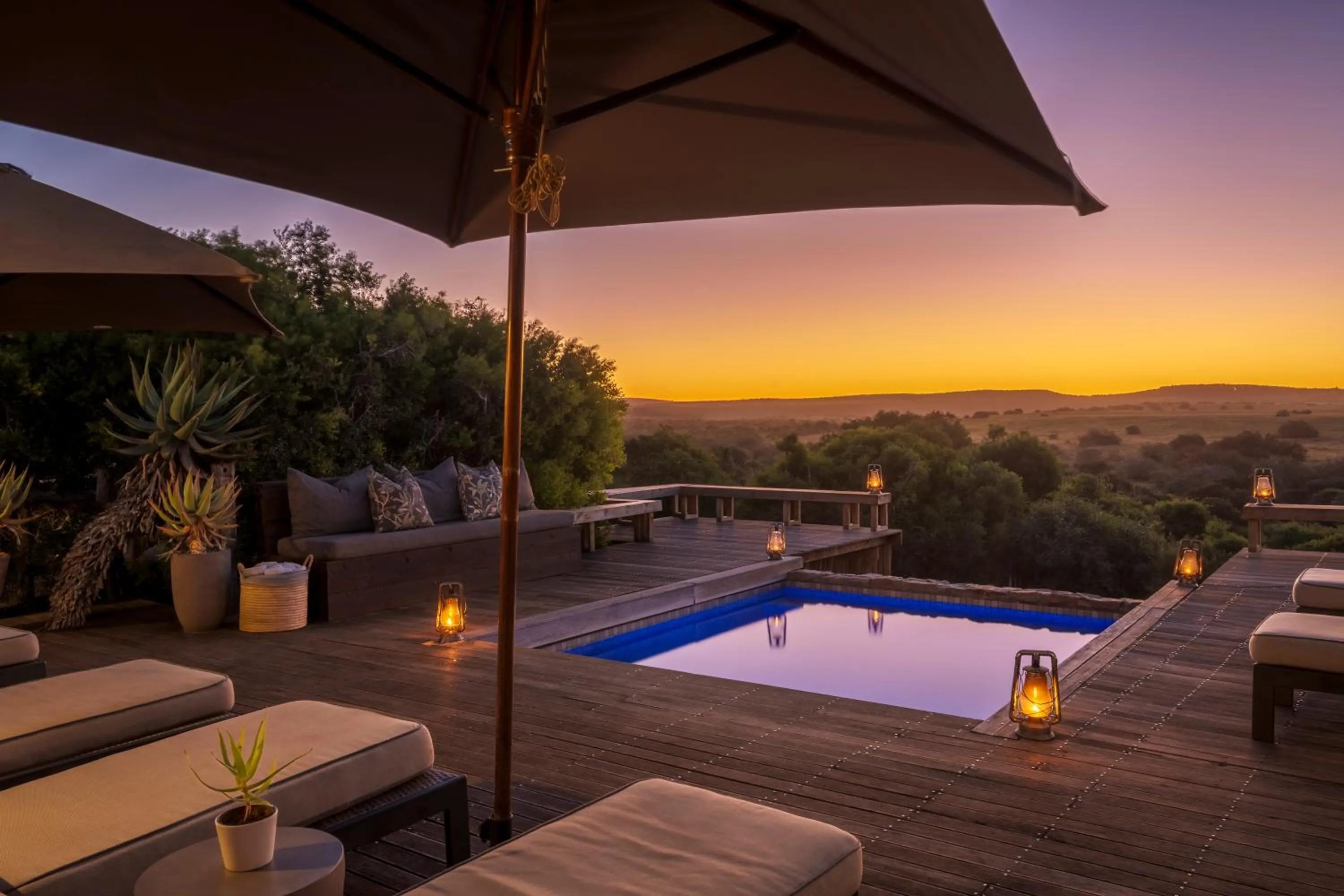 Swimming pool in HillsNek Safari Camp – Amakhala Game Reserve