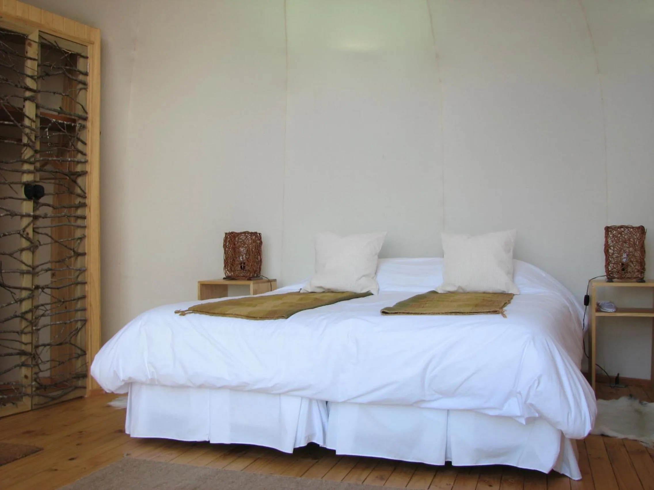 Bed in Magma Lodge, Pucon