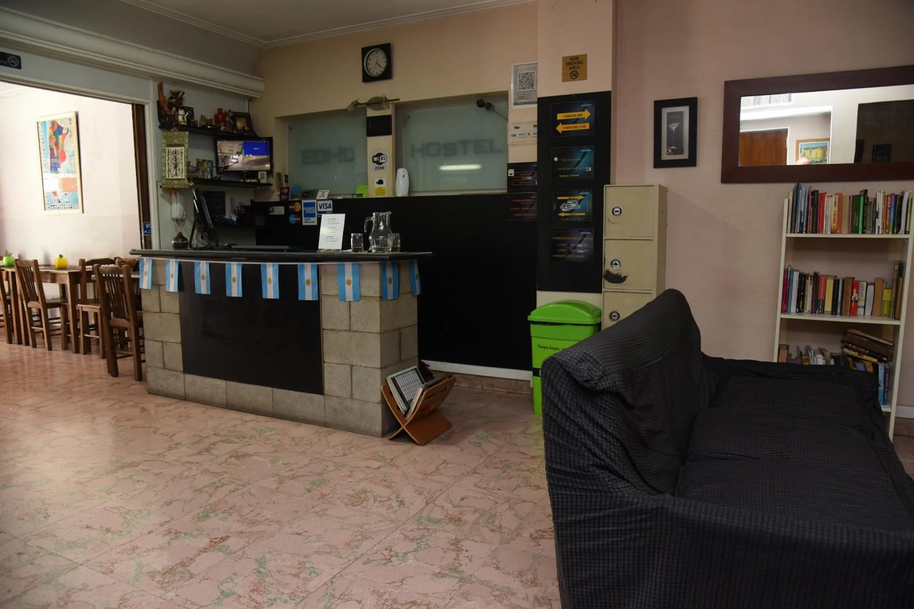 Library in Palermo Soho Hostel