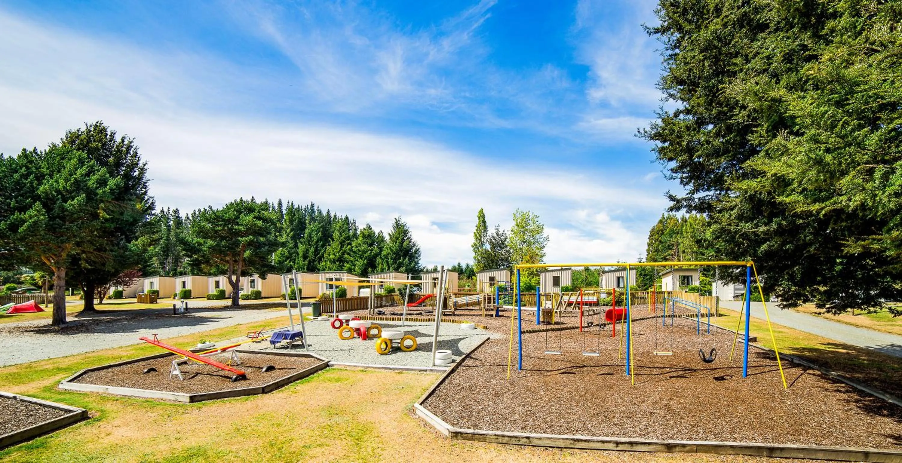 Children play ground in Te Anau Lakeview Holiday Park & Motels