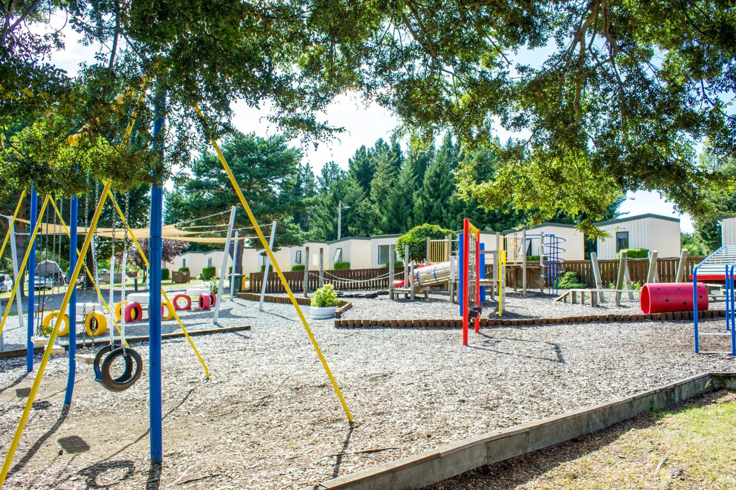 Children play ground in Te Anau Lakeview Holiday Park & Motels