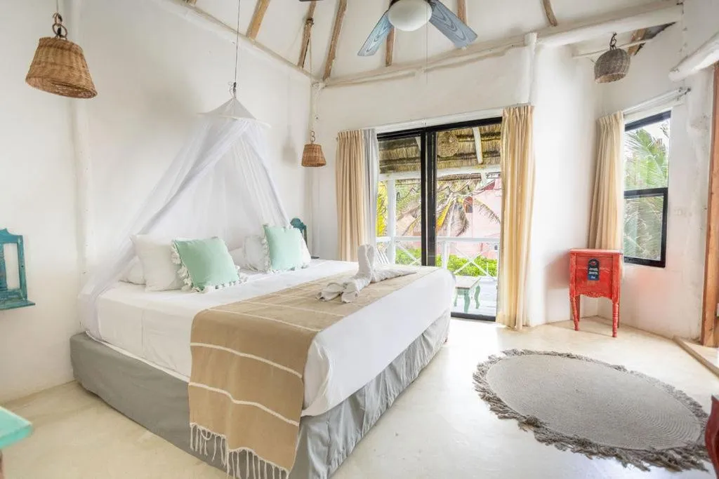 Bed in Punta Piedra Beach Posada