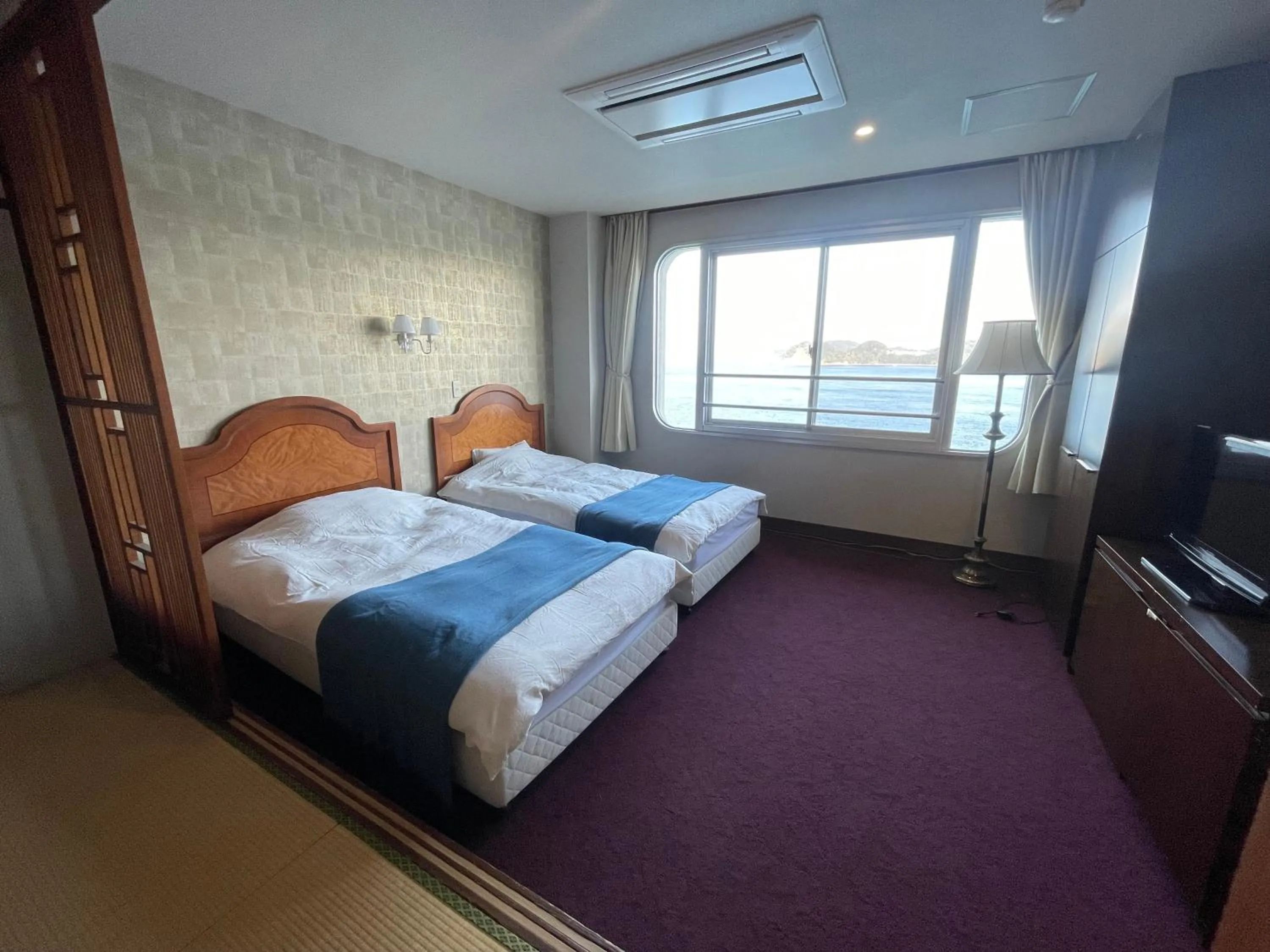 Bed in Hirado Kaijyo Hotel