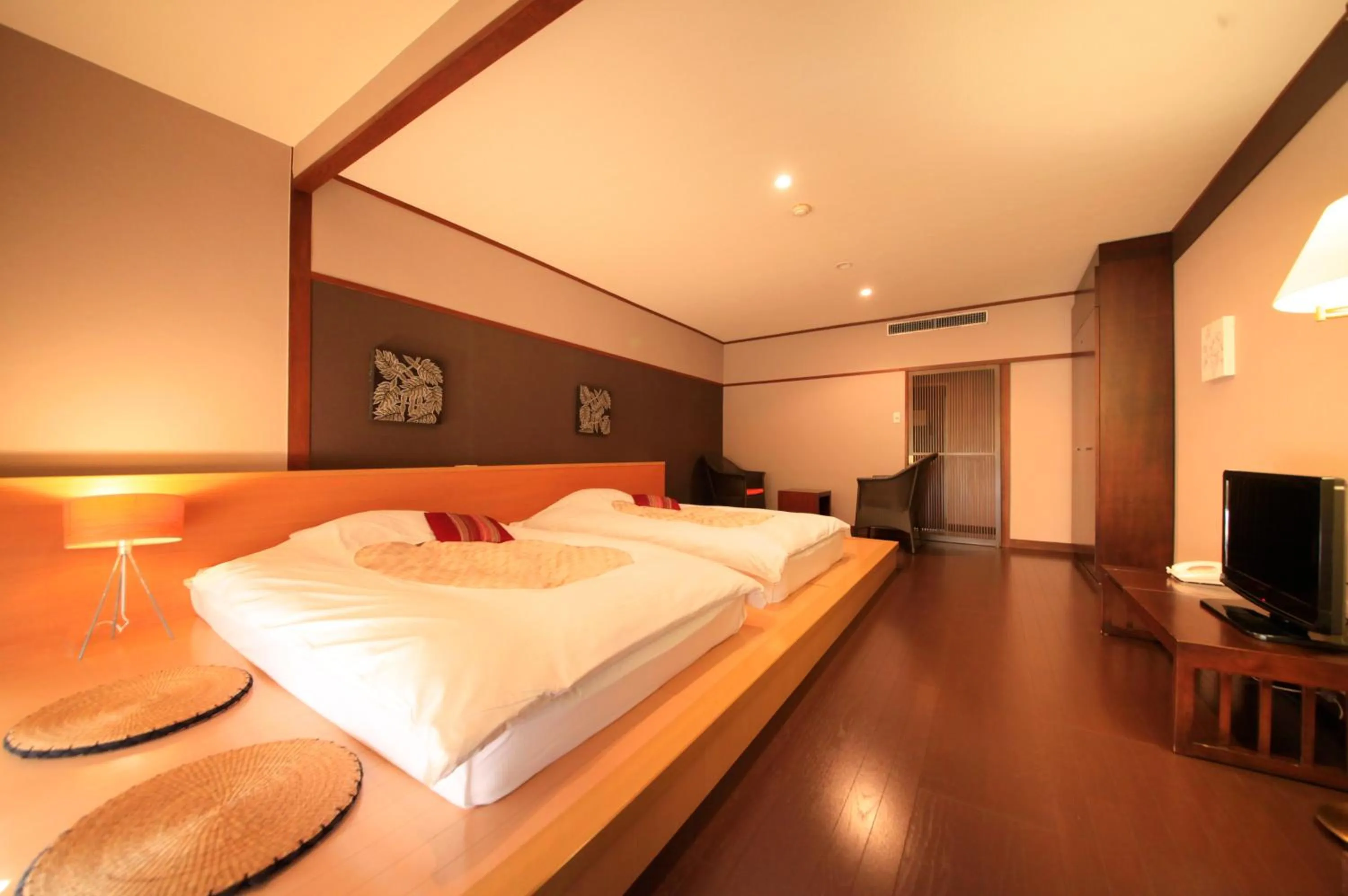 Bed in Hirado Kaijyo Hotel