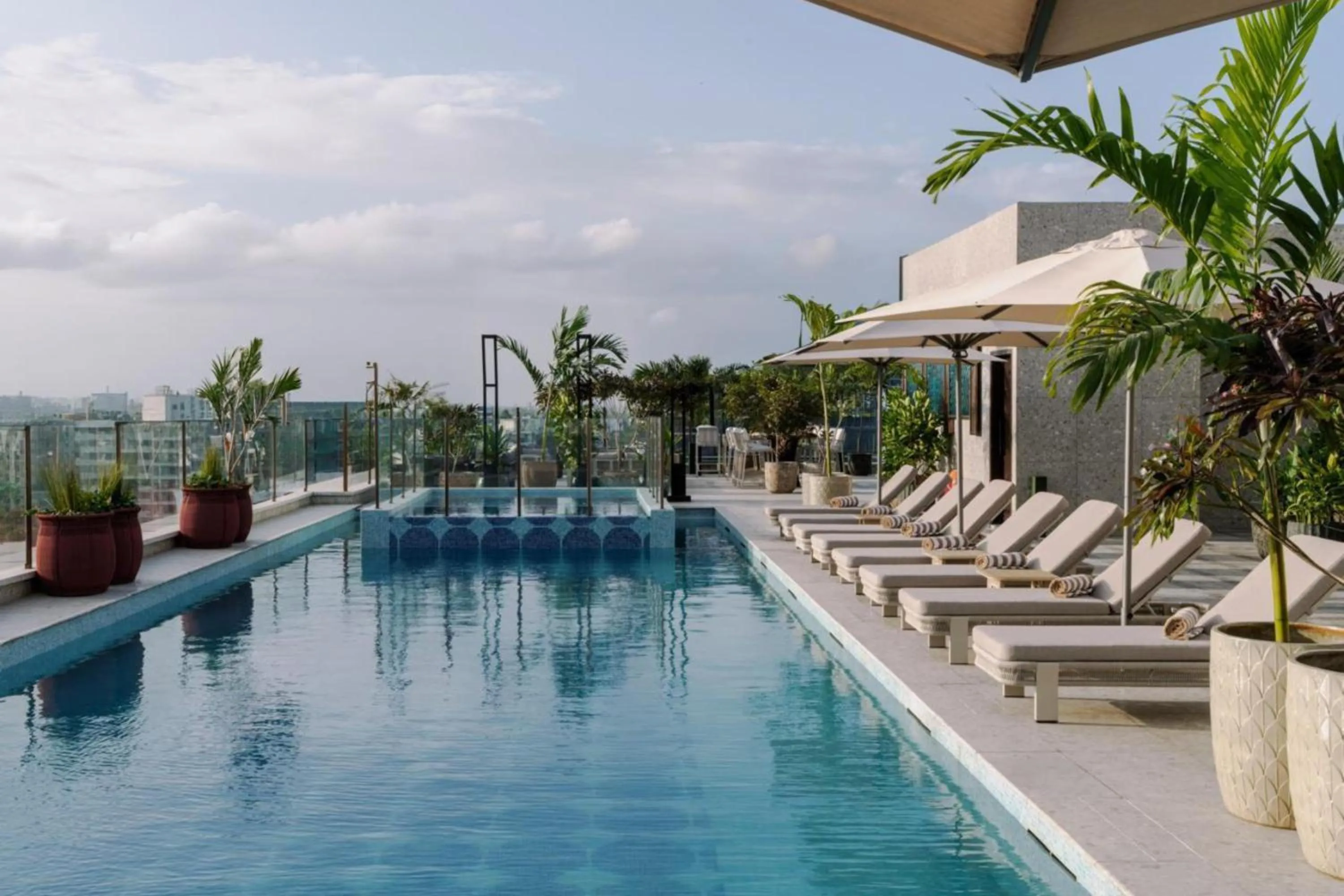 Pool view in Radisson Blu Hotel Pune Kharadi