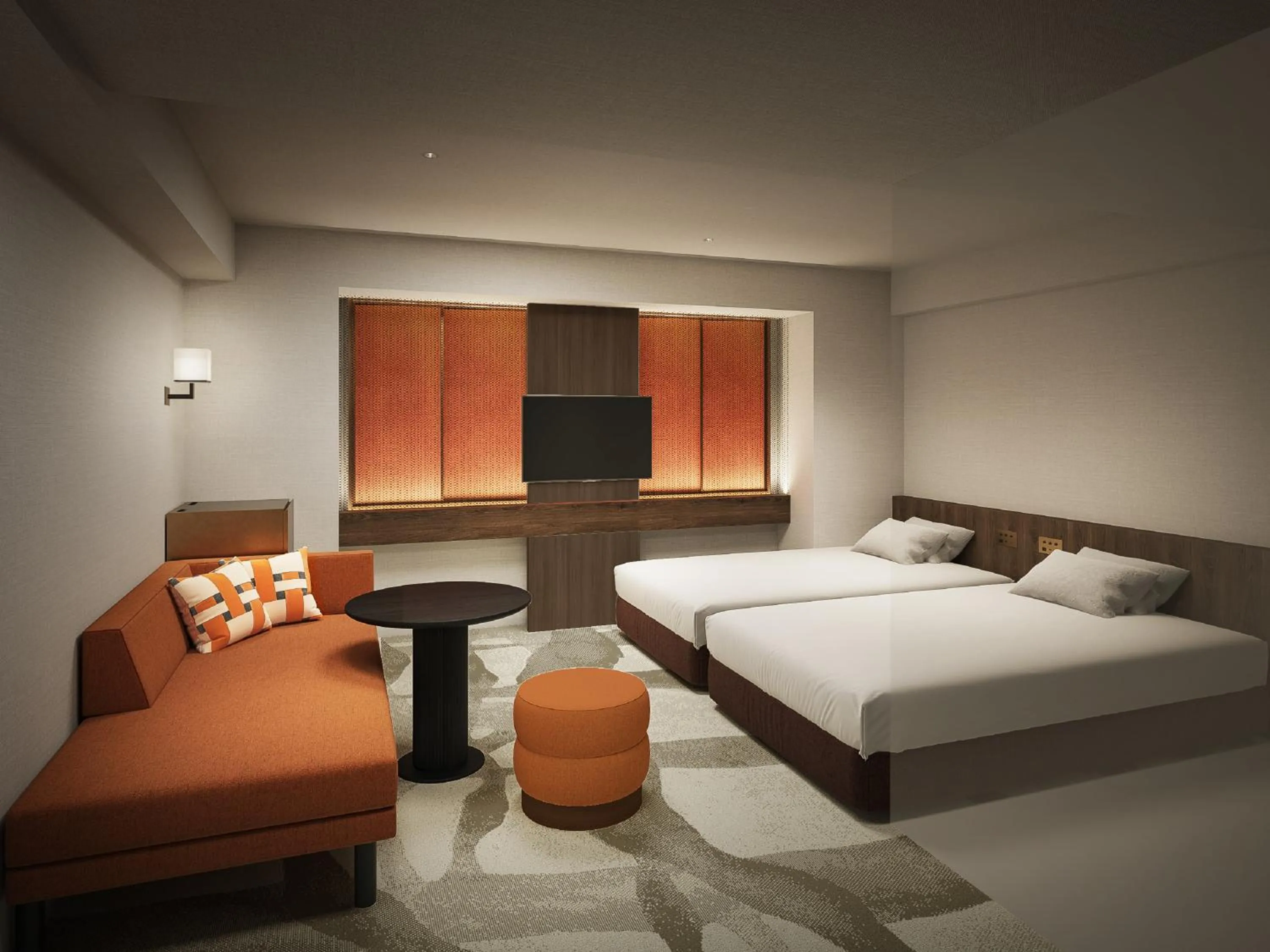 Bed in Hotel Elcient Kyoto Hachijoguchi