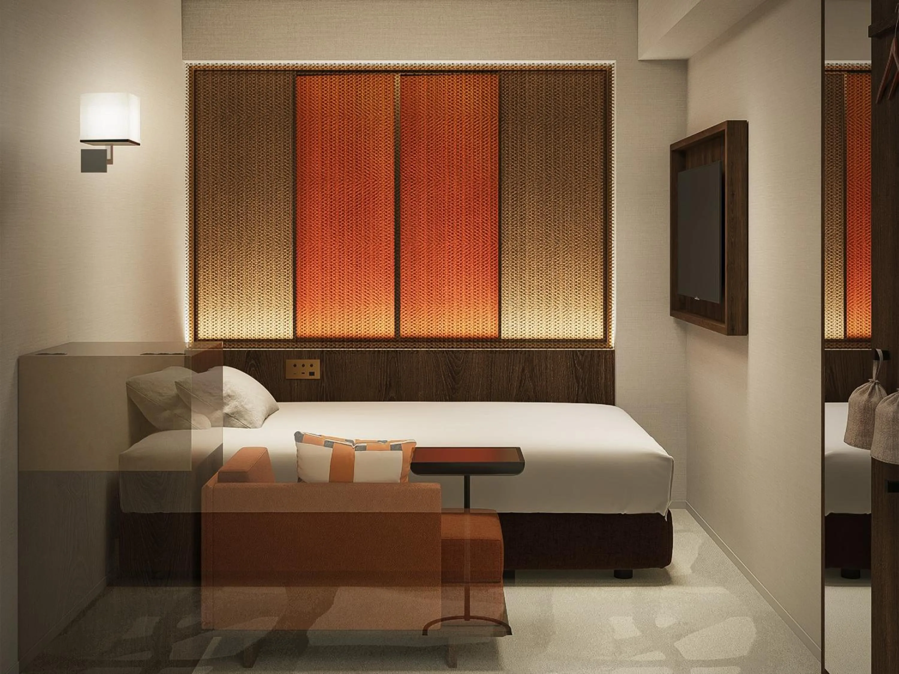 Bed in Hotel Elcient Kyoto Hachijoguchi